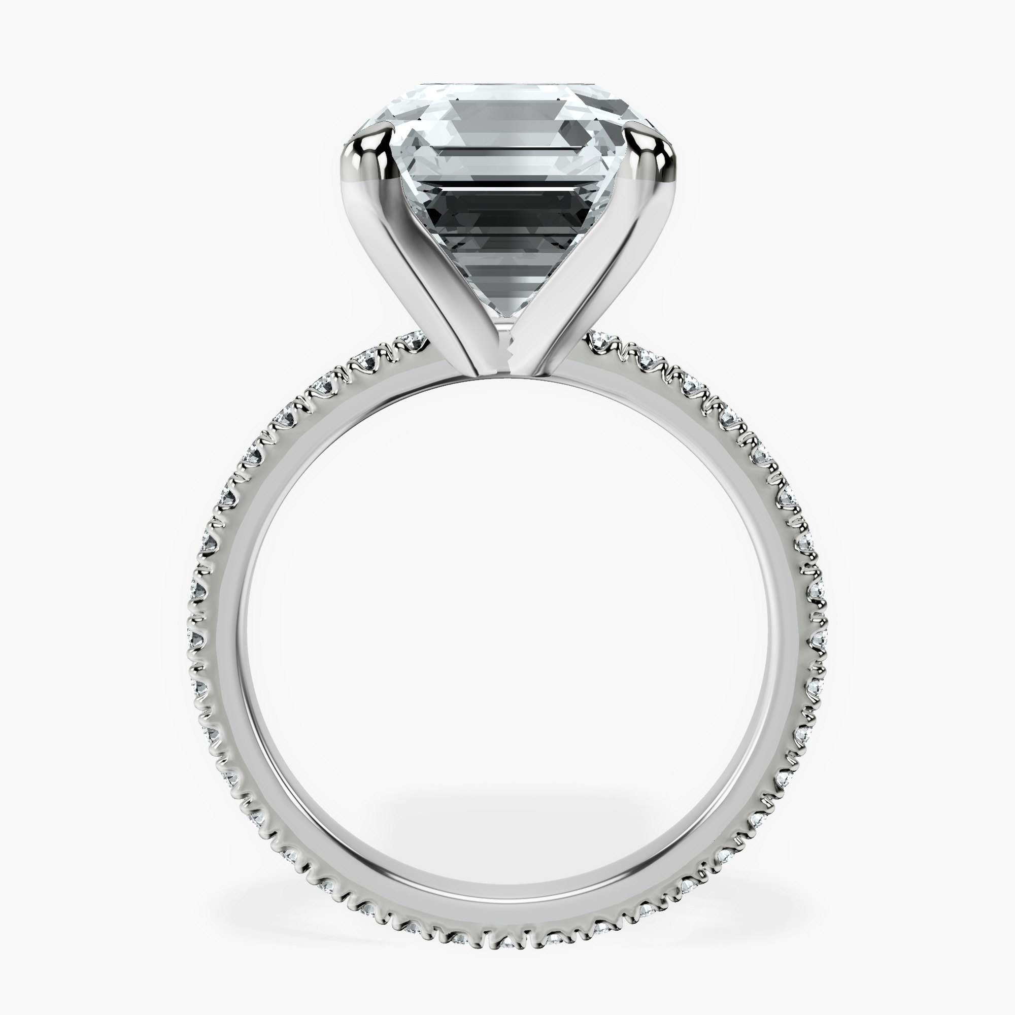 10kt White Gold Claire Full Eternity Lab Diamond Ring side right image one