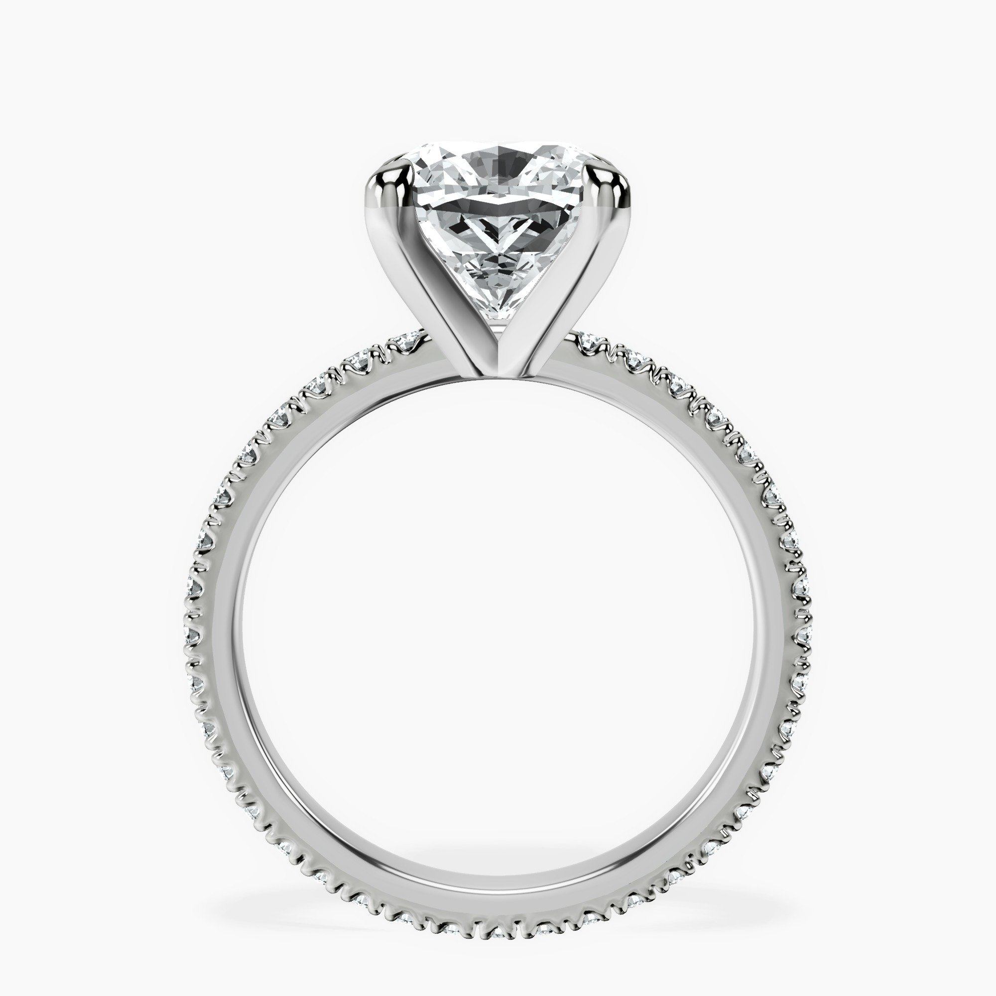 Platinum Claire Full Eternity Lab Diamond Ring side right image one