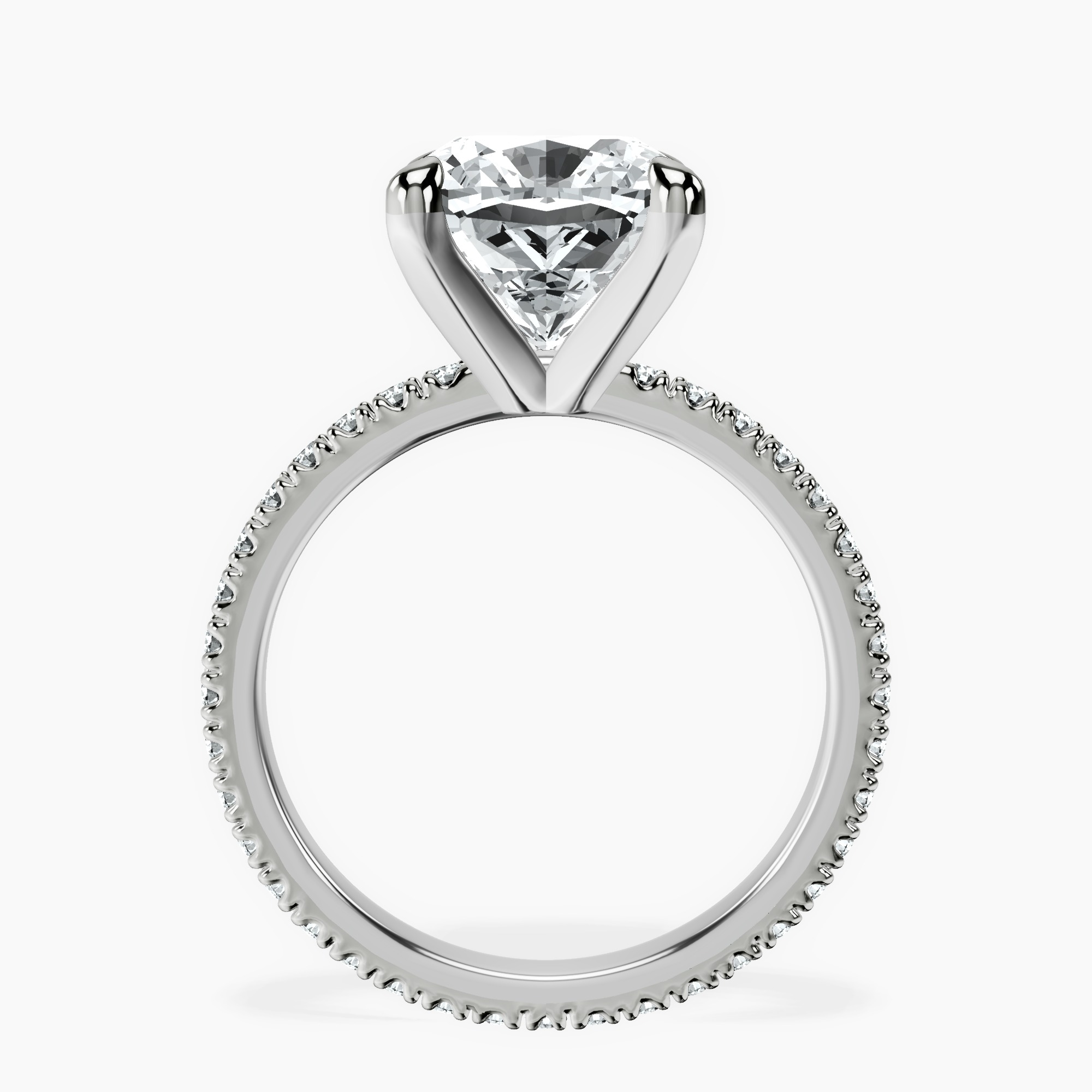 14kt White Gold Claire Full Eternity Lab Diamond Ring side right image one