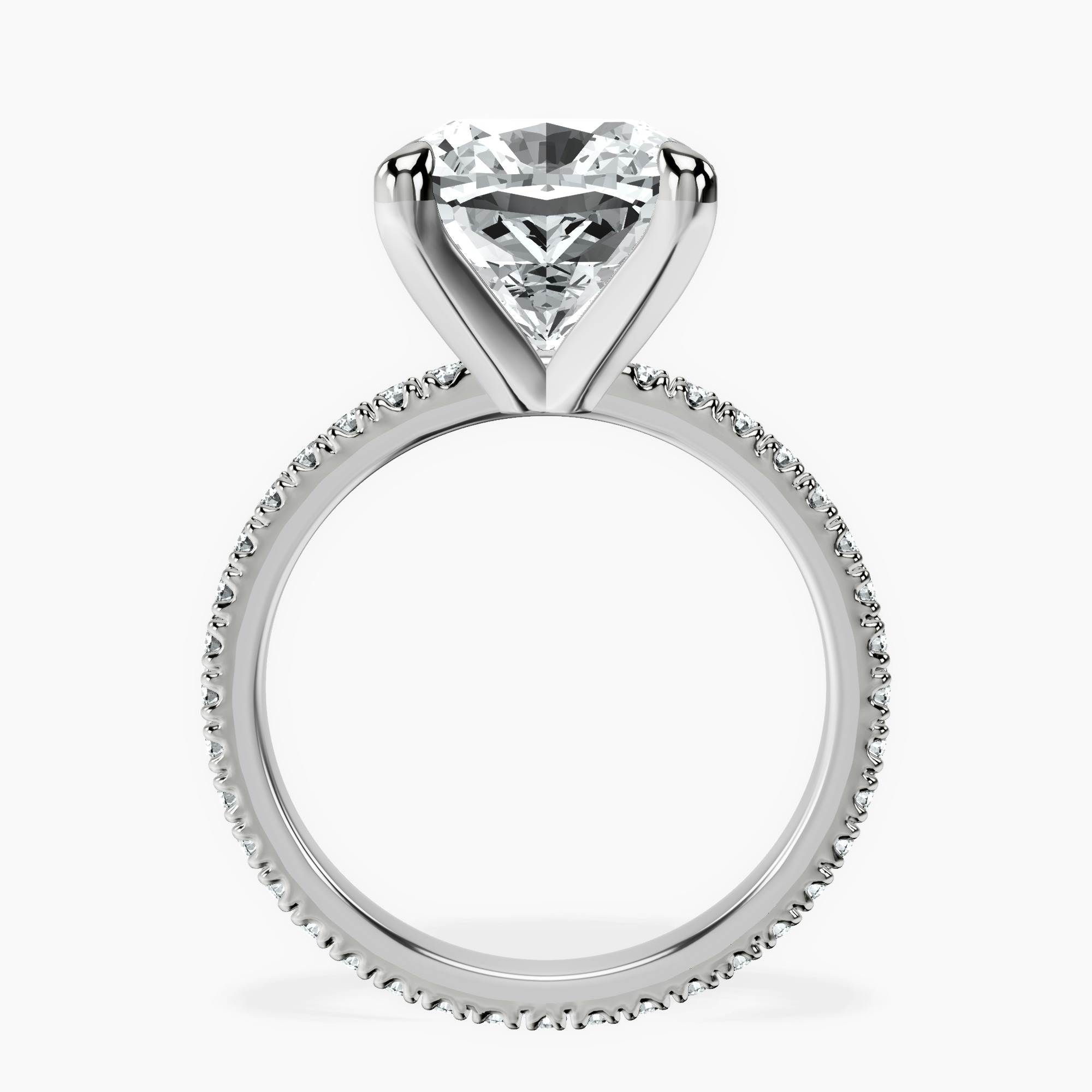 Platinum Claire Full Eternity Lab Diamond Ring side right image one