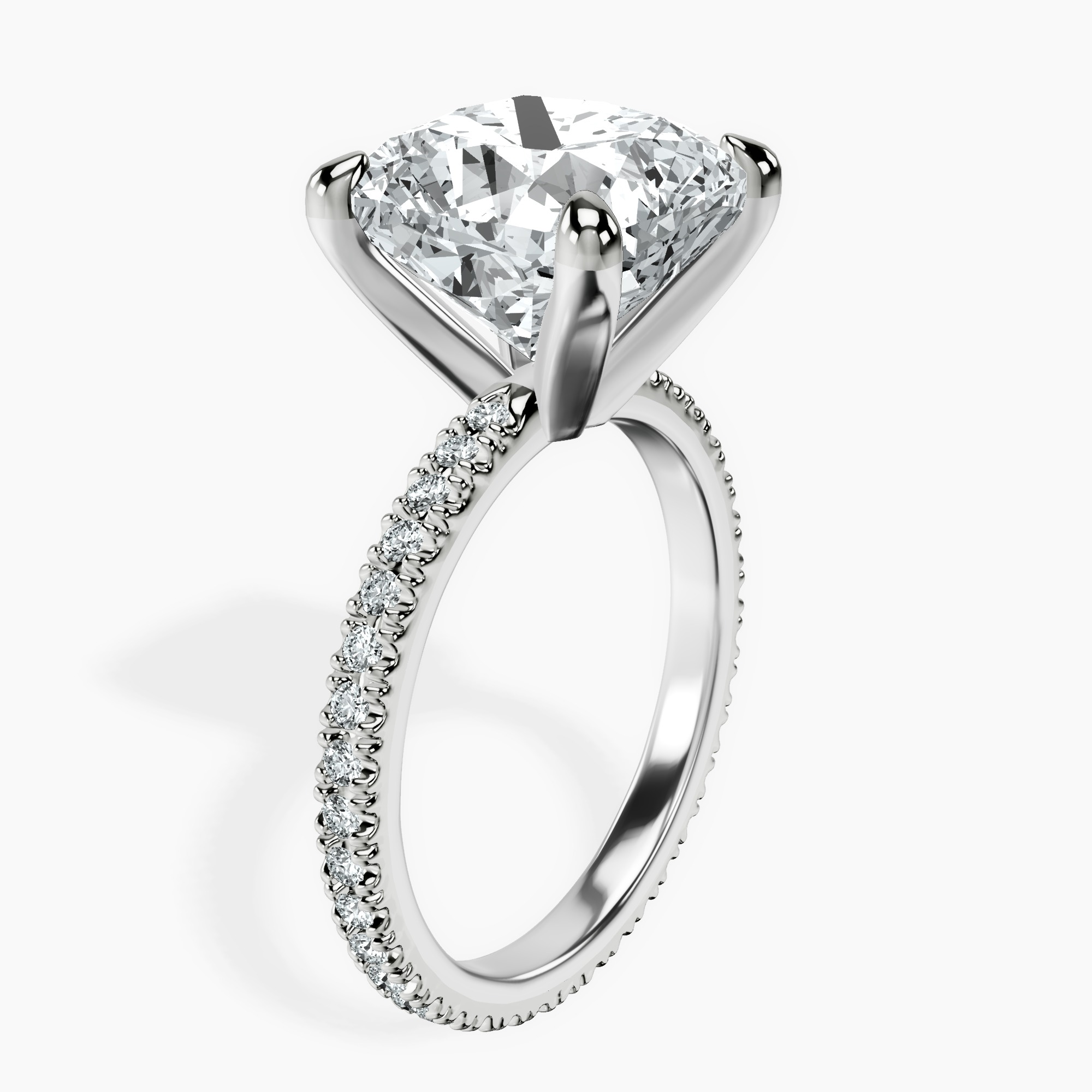 10kt White Gold Claire Full Eternity Lab Diamond Ring standing product image one