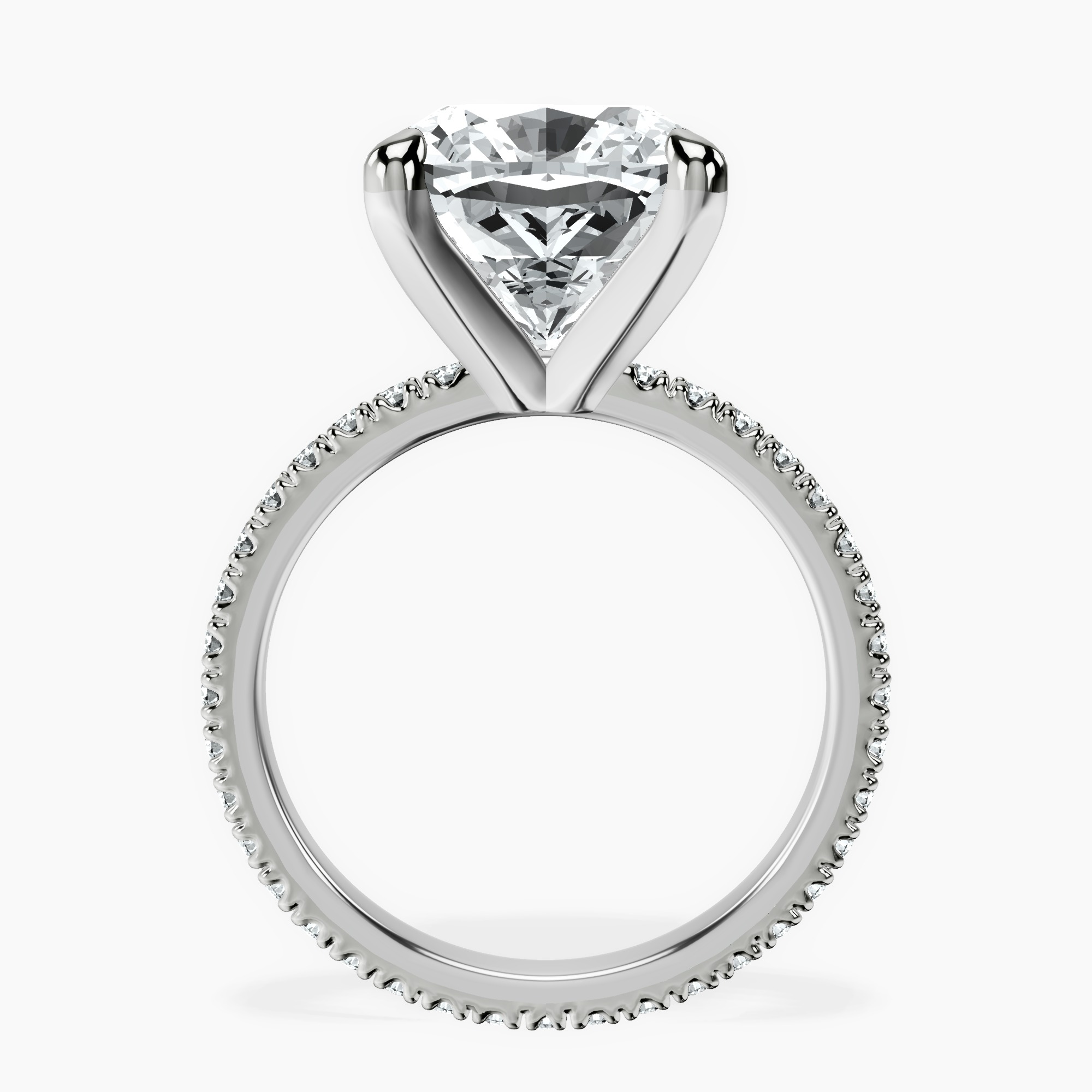 10kt White Gold Claire Full Eternity Lab Diamond Ring side right image one