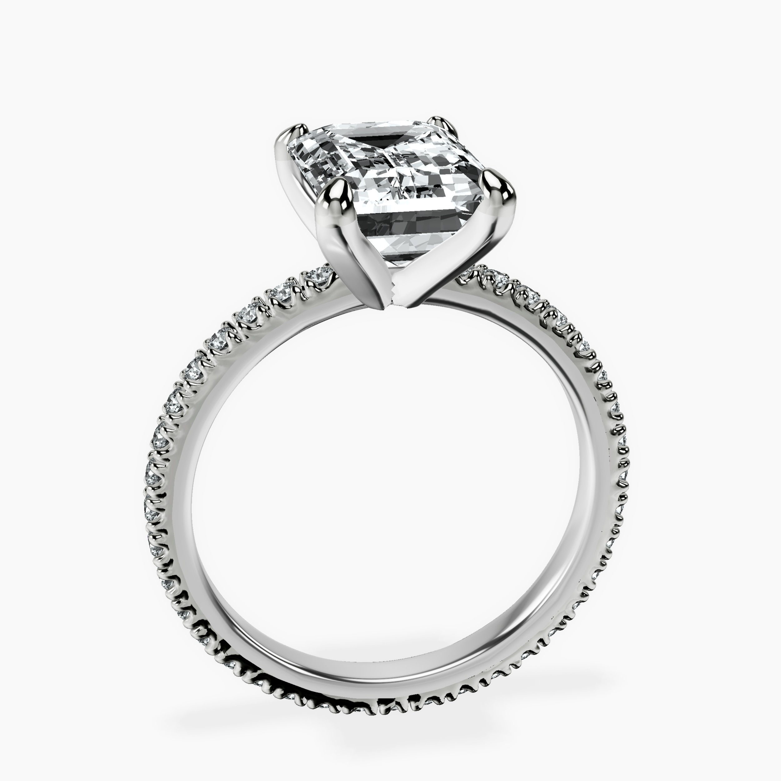 Platinum Claire Full Eternity Lab Diamond Ring side right image one
