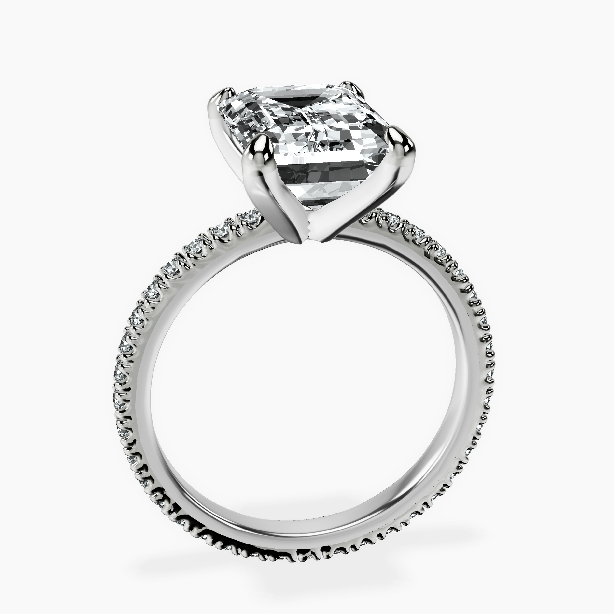 10kt White Gold Claire Full Eternity Lab Diamond Ring side right image one