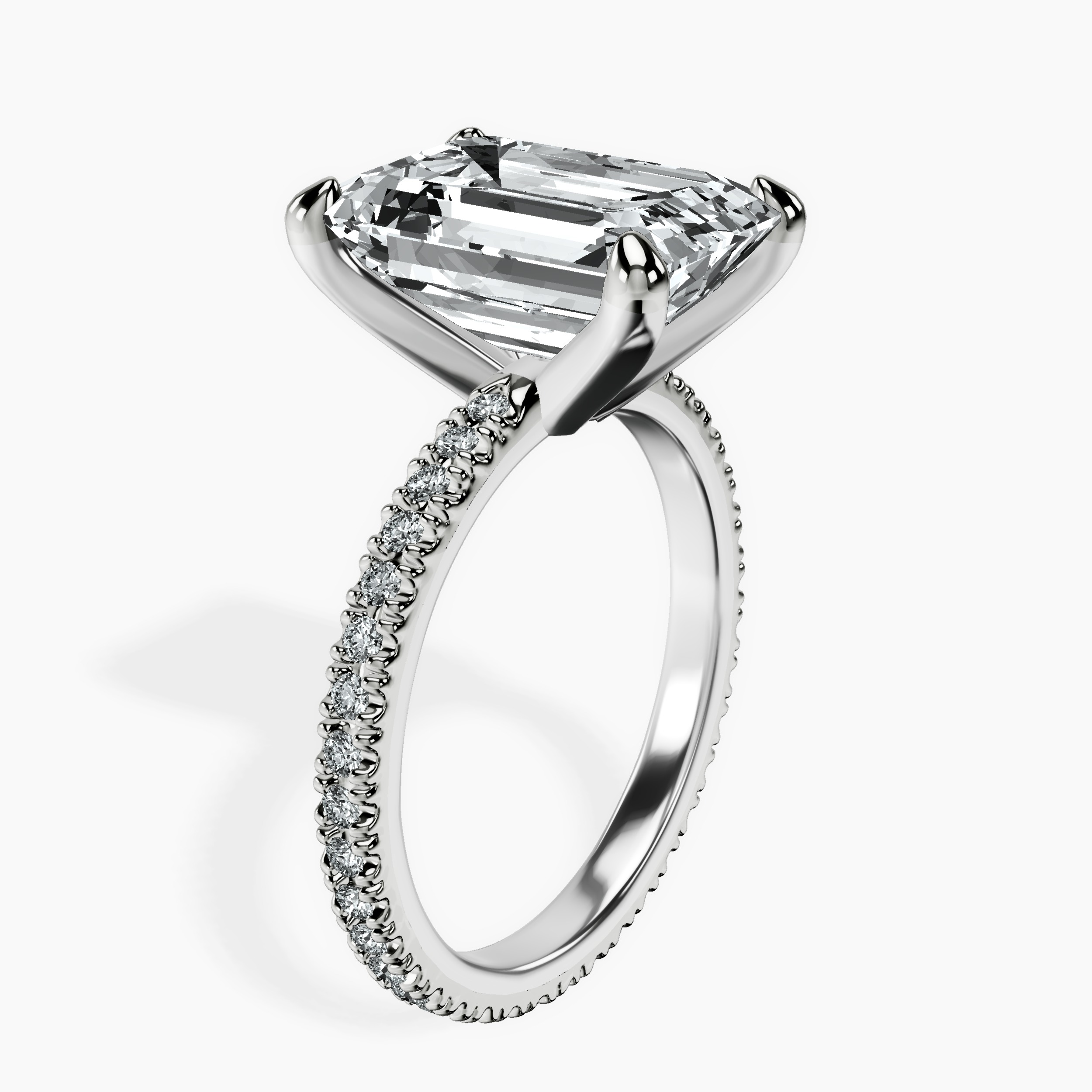 Platinum Claire Full Eternity Lab Diamond Ring standing product image one