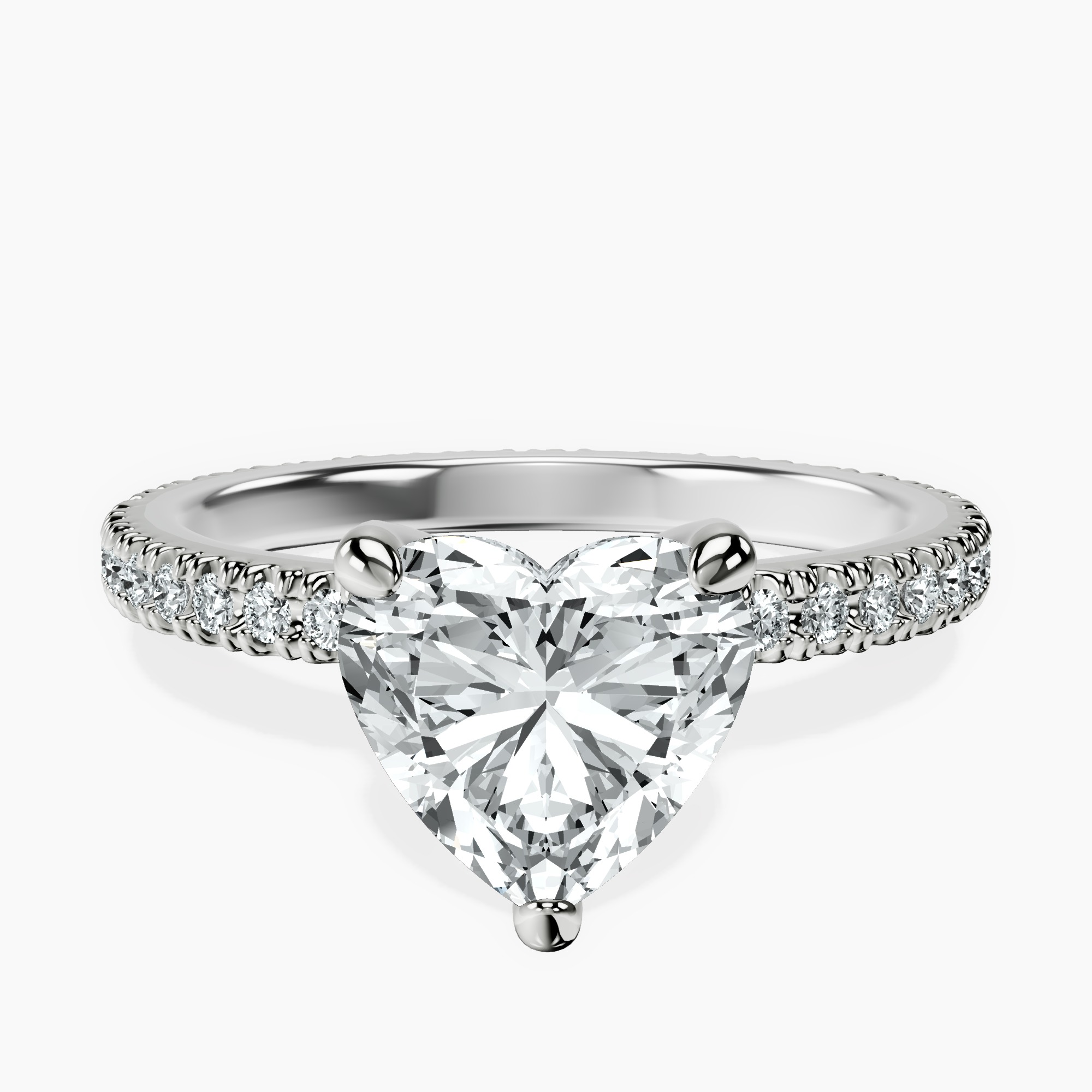10kt White Gold Claire Full Eternity Lab Diamond Ring rtr top