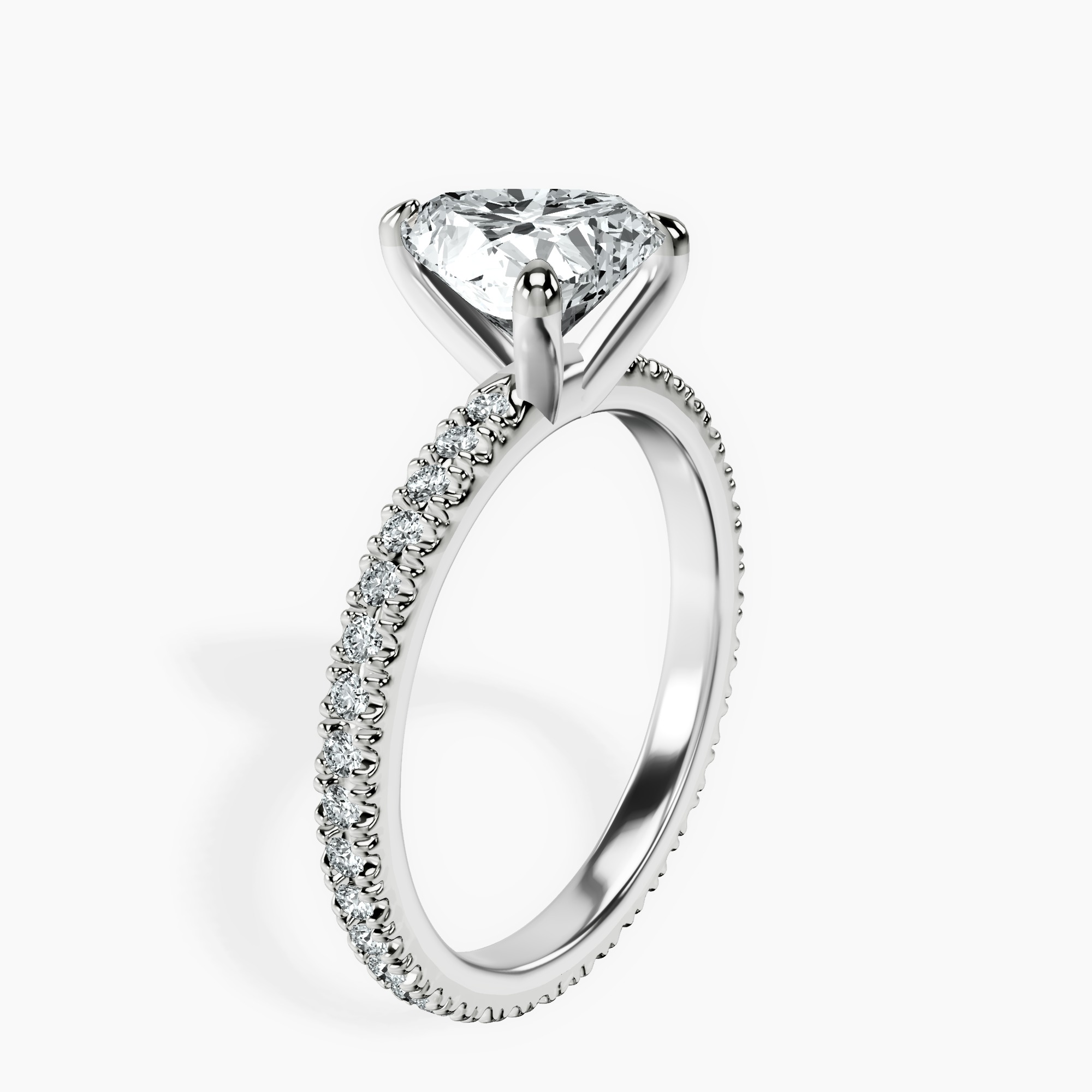 10kt White Gold Claire Full Eternity Lab Diamond Ring standing product image one