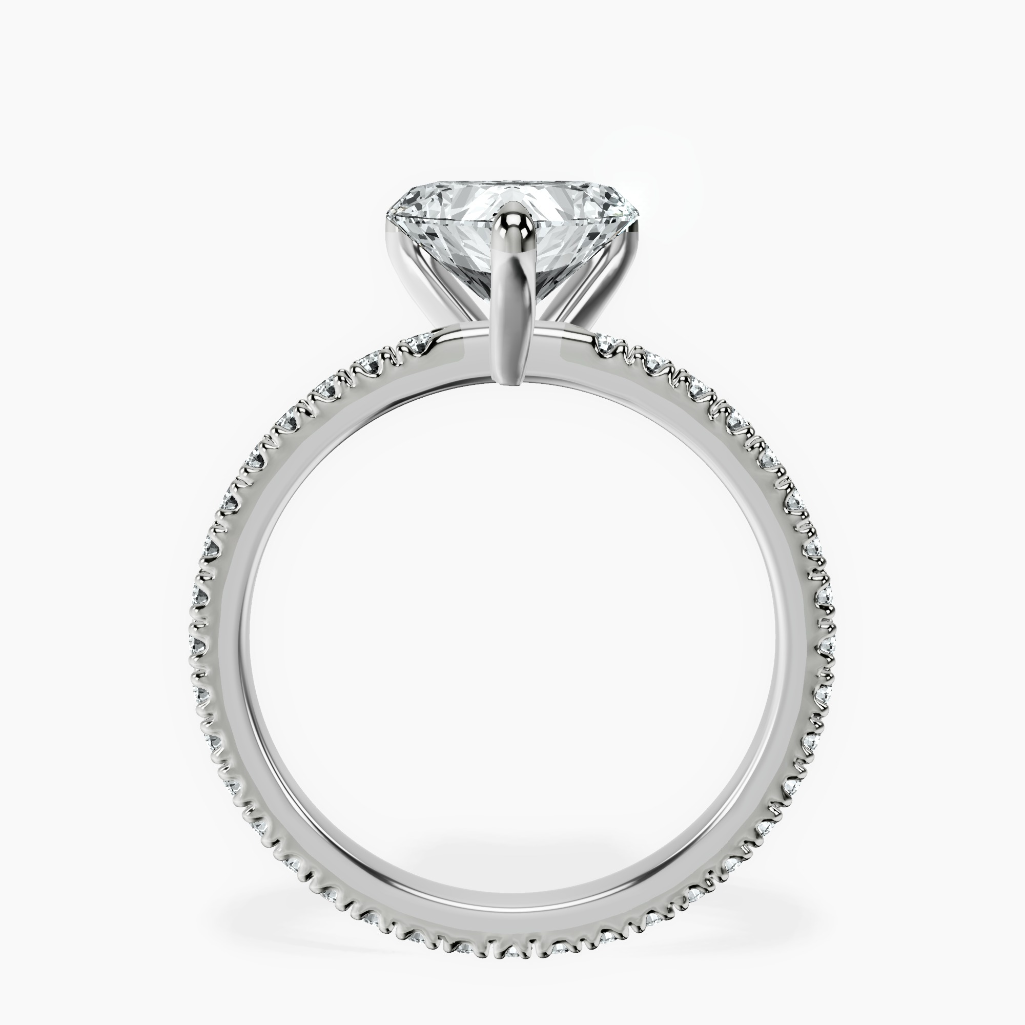 10kt White Gold Claire Full Eternity Lab Diamond Ring side right image one