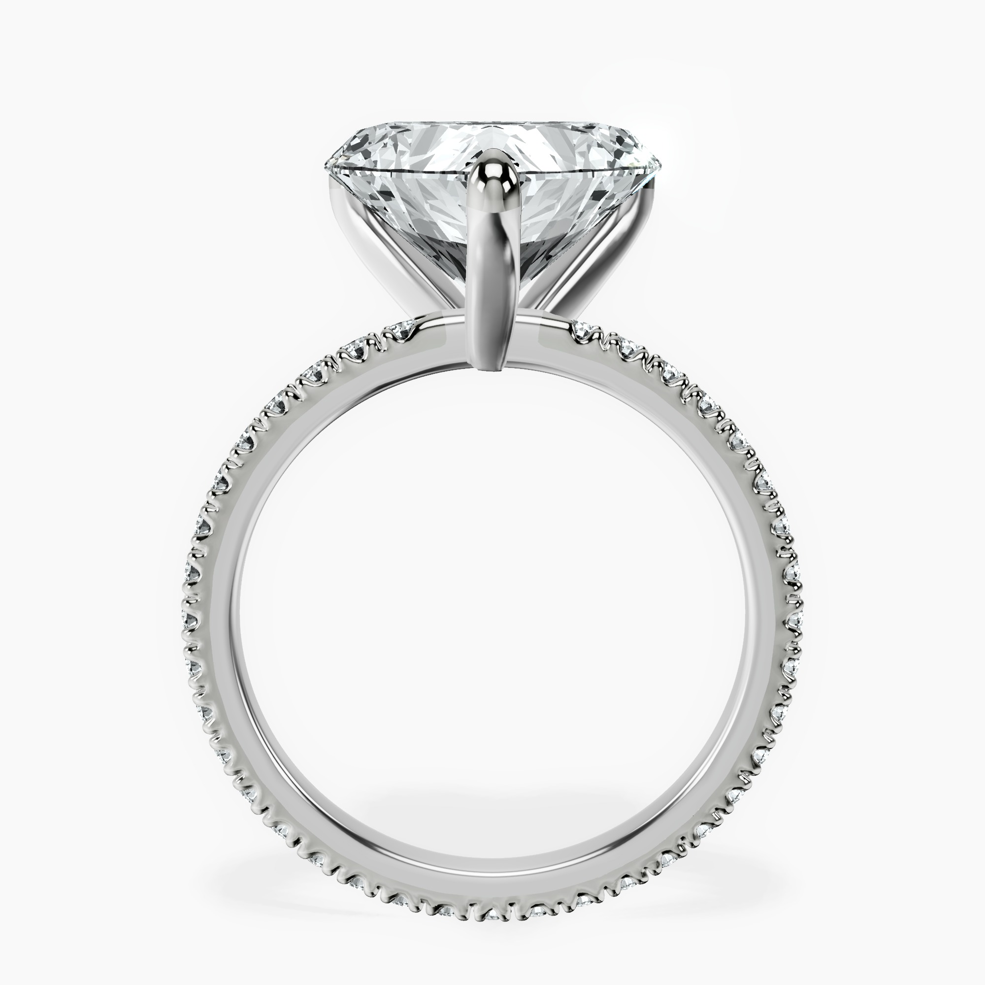 Platinum Claire Full Eternity Lab Diamond Ring side right image one