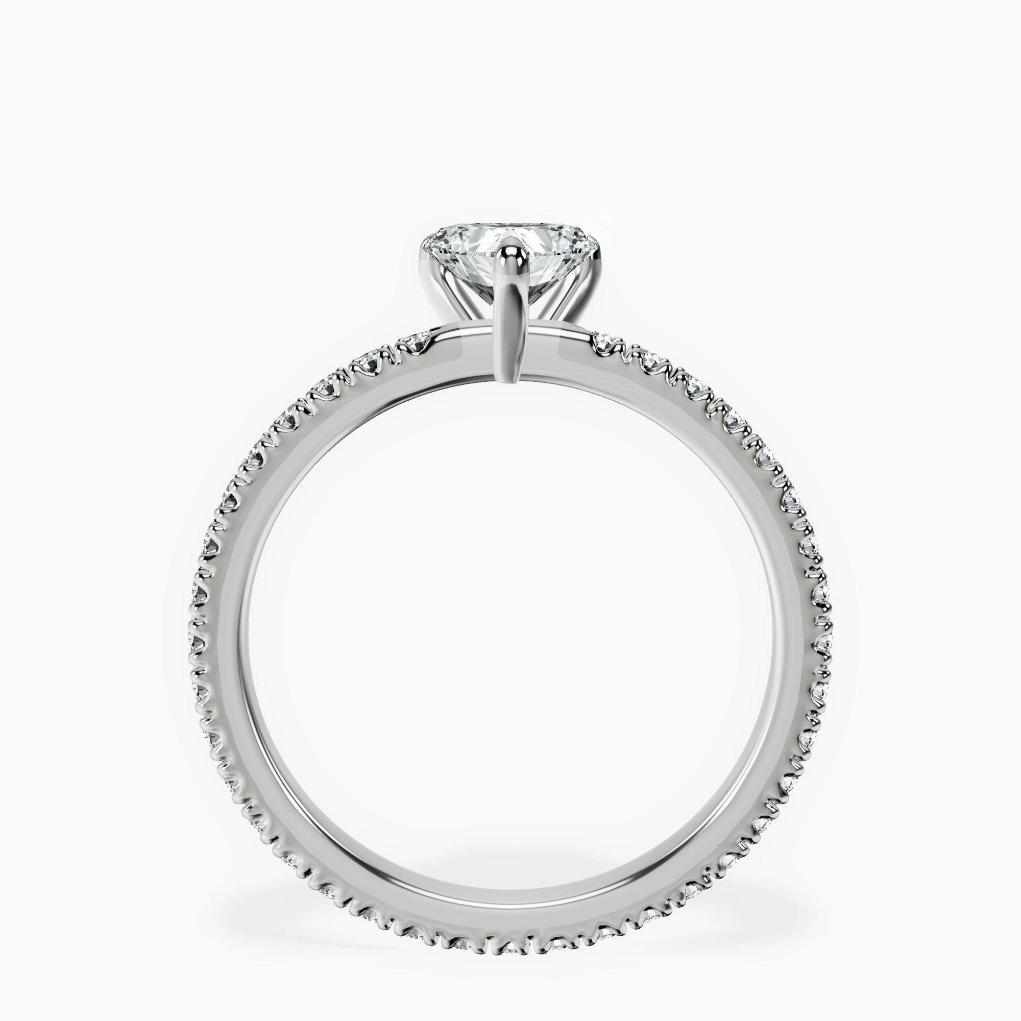 Platinum Claire Full Eternity Lab Diamond Ring side right image one