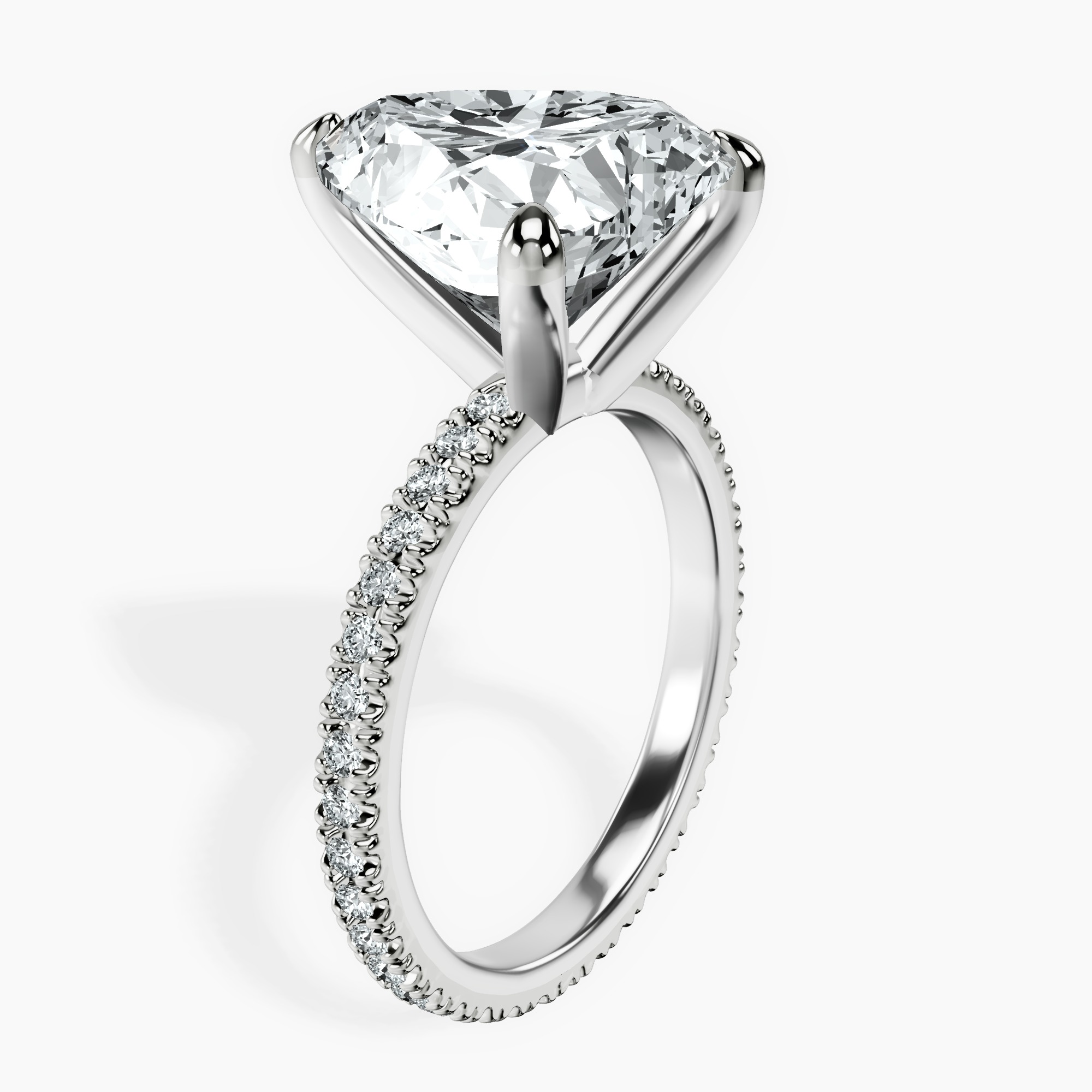 10kt White Gold Claire Full Eternity Lab Diamond Ring standing product image one