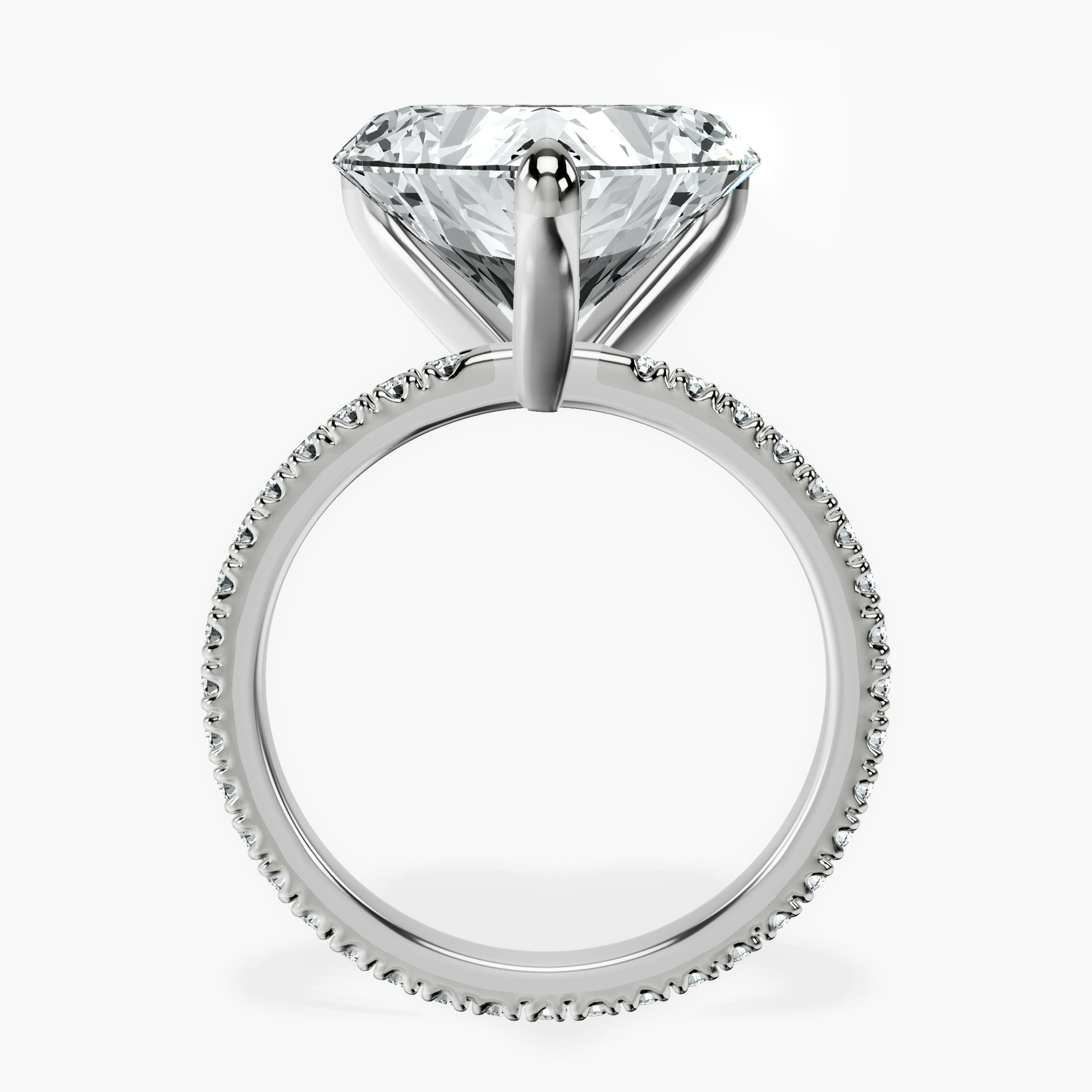 10kt White Gold Claire Full Eternity Lab Diamond Ring side right image one