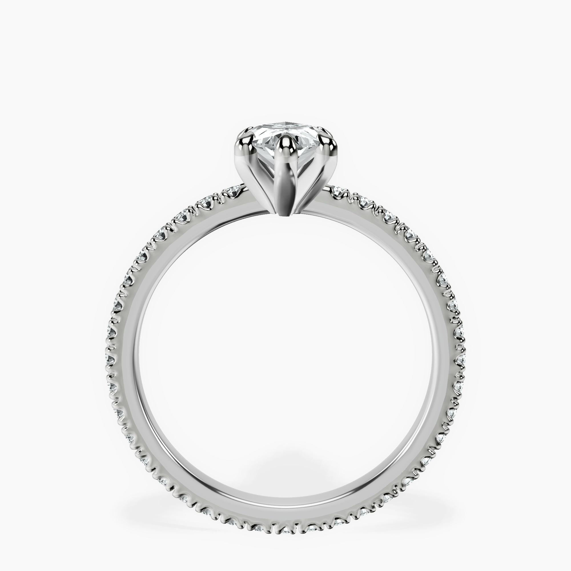 Platinum Claire Full Eternity Lab Diamond Ring side right image one