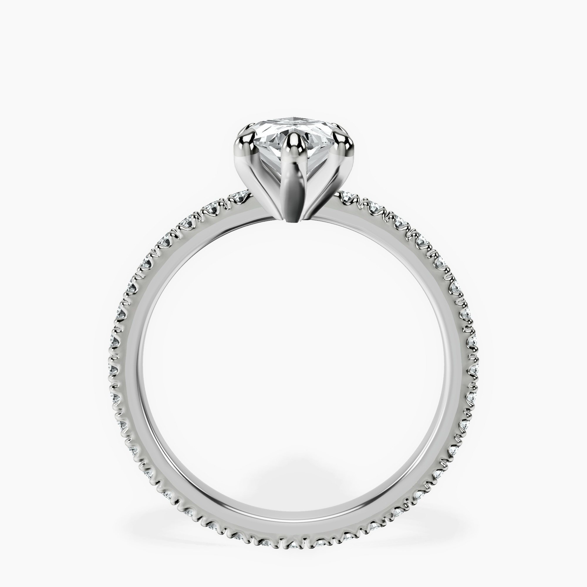 10kt White Gold Claire Full Eternity Lab Diamond Ring side right image one
