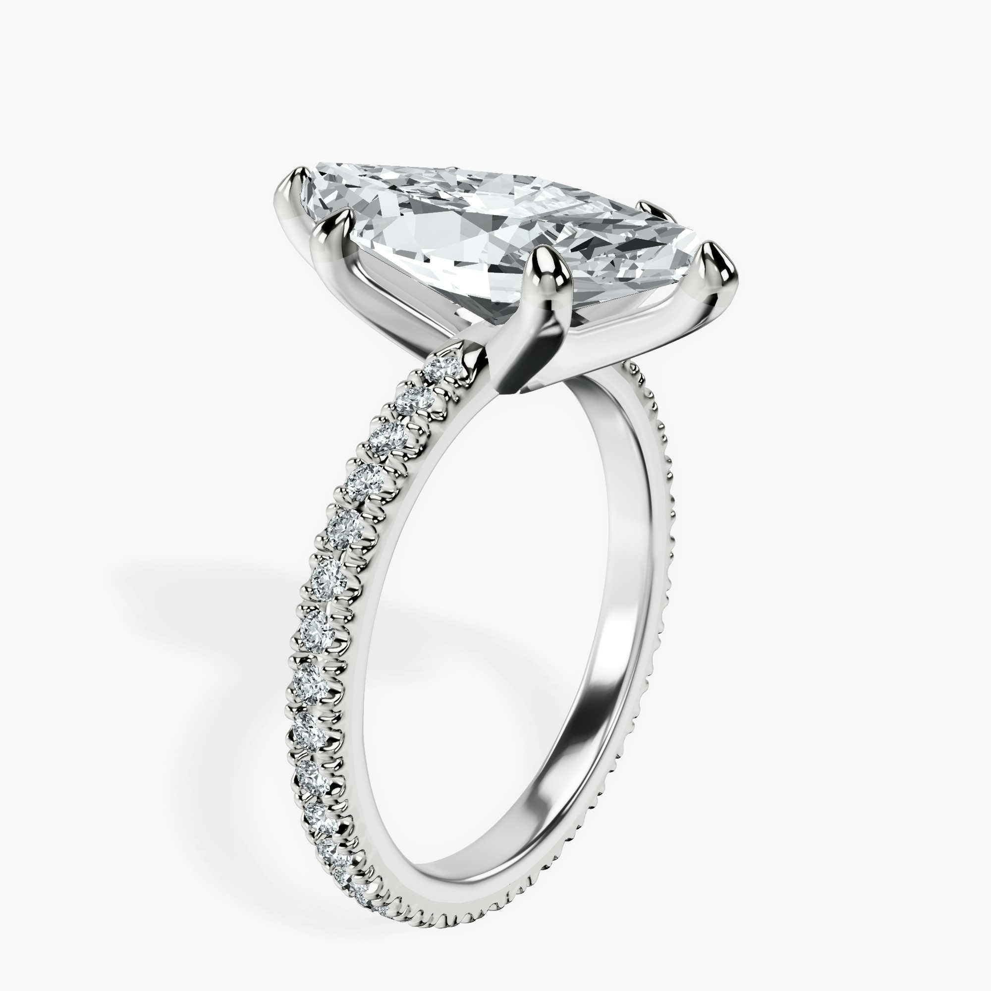 Platinum Claire Full Eternity Lab Diamond Ring standing product image one