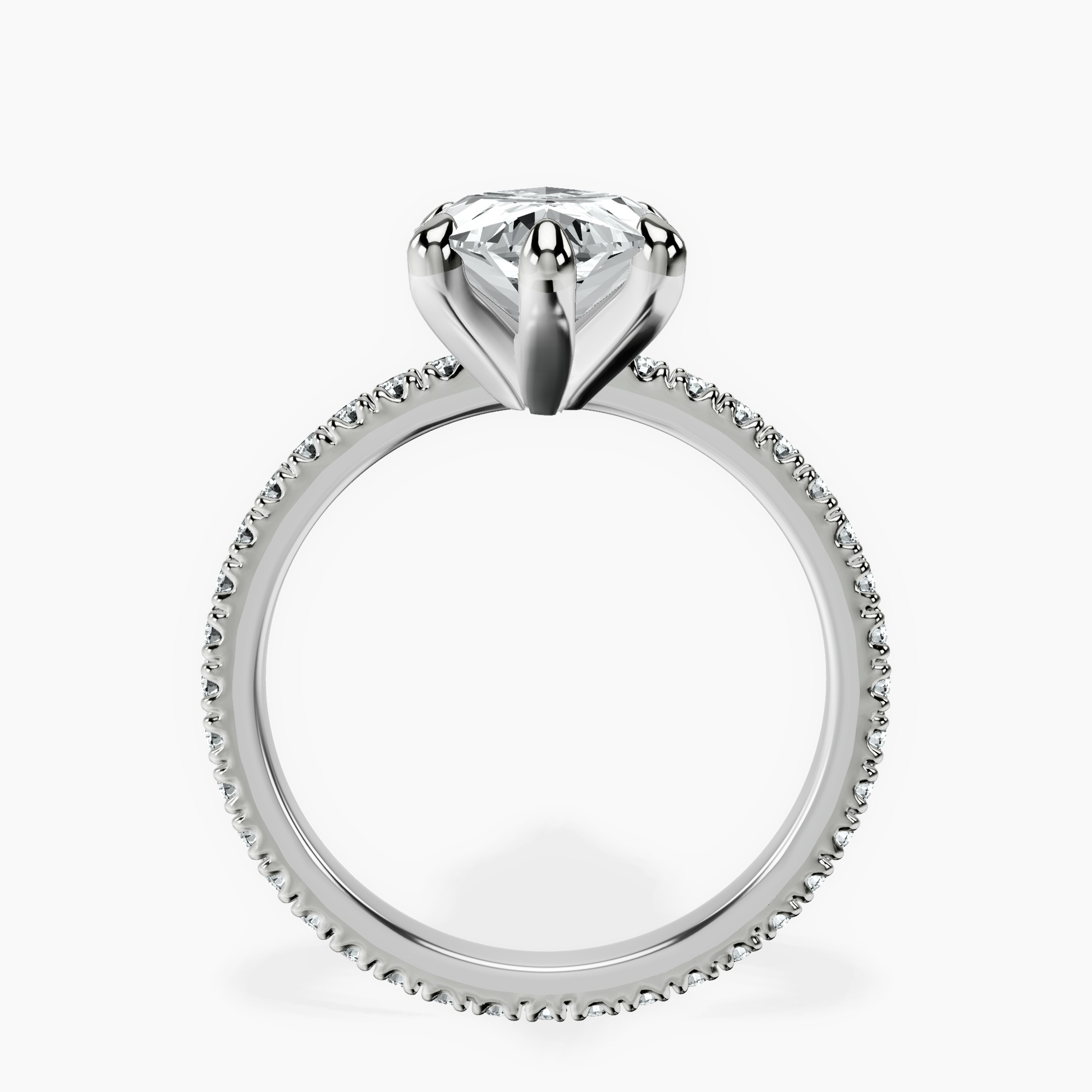 Platinum Claire Full Eternity Lab Diamond Ring side right image one
