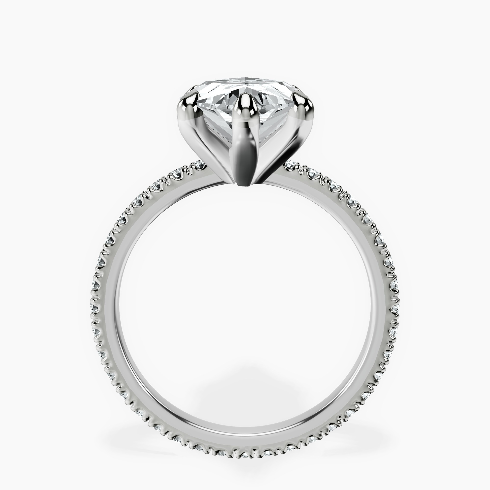 Platinum Claire Full Eternity Lab Diamond Ring side right image one