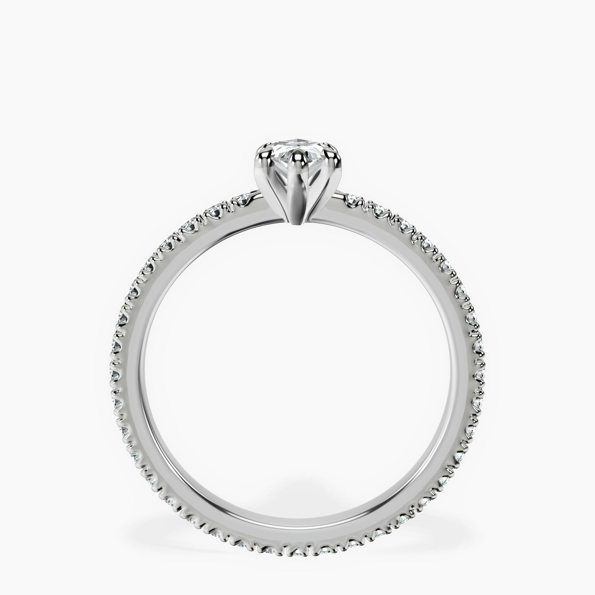 Platinum Claire Full Eternity Lab Diamond Ring side right image one