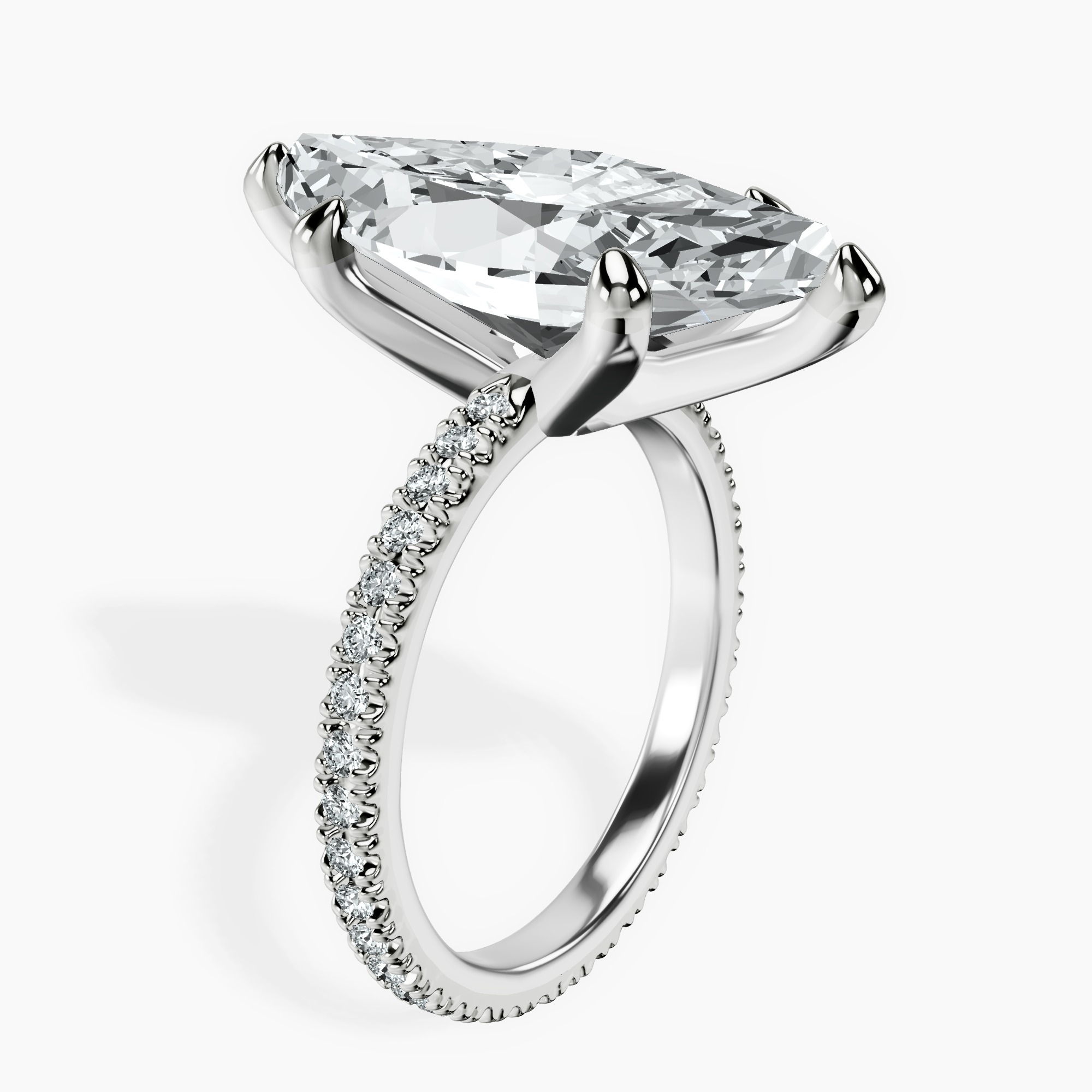 Platinum Claire Full Eternity Lab Diamond Ring standing product image one