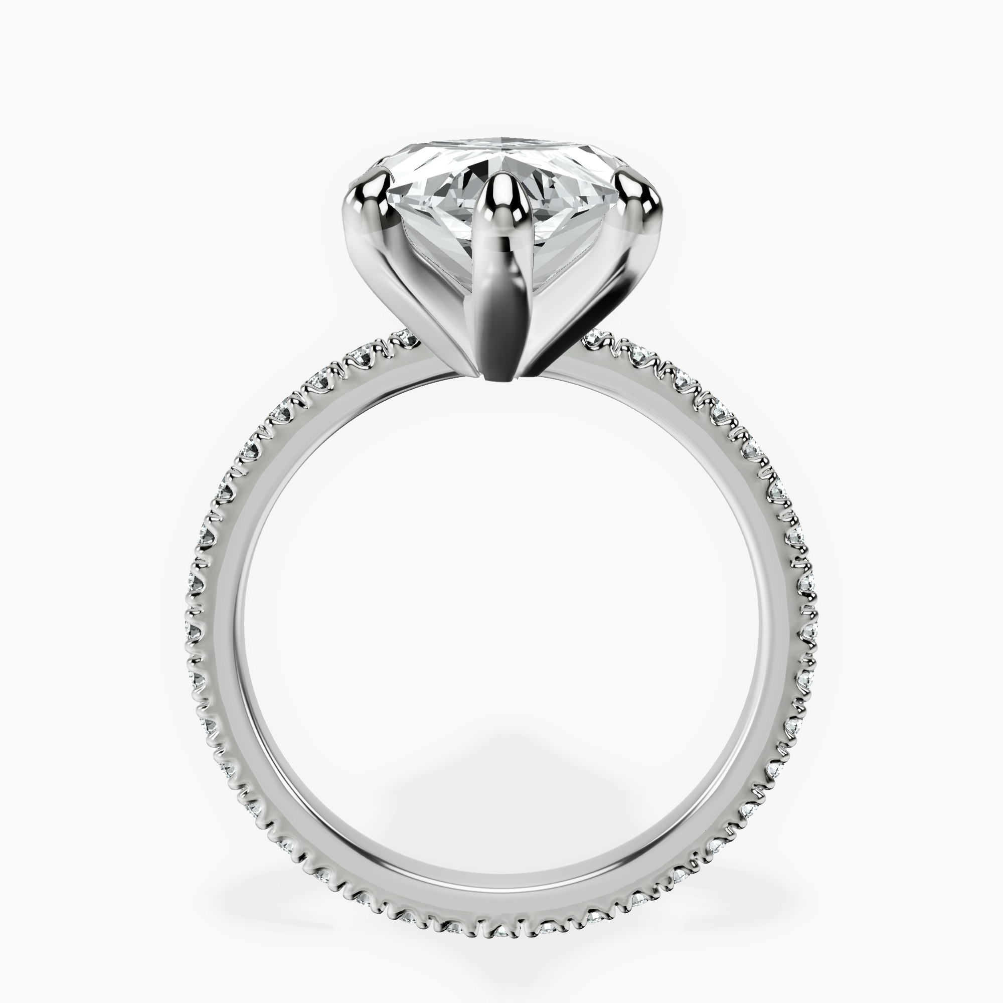 Platinum Claire Full Eternity Lab Diamond Ring side right image one