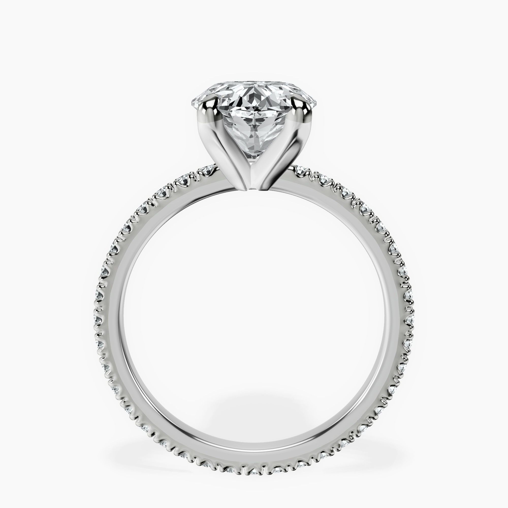 14kt White Gold Claire Full Eternity Lab Diamond Ring side right image one