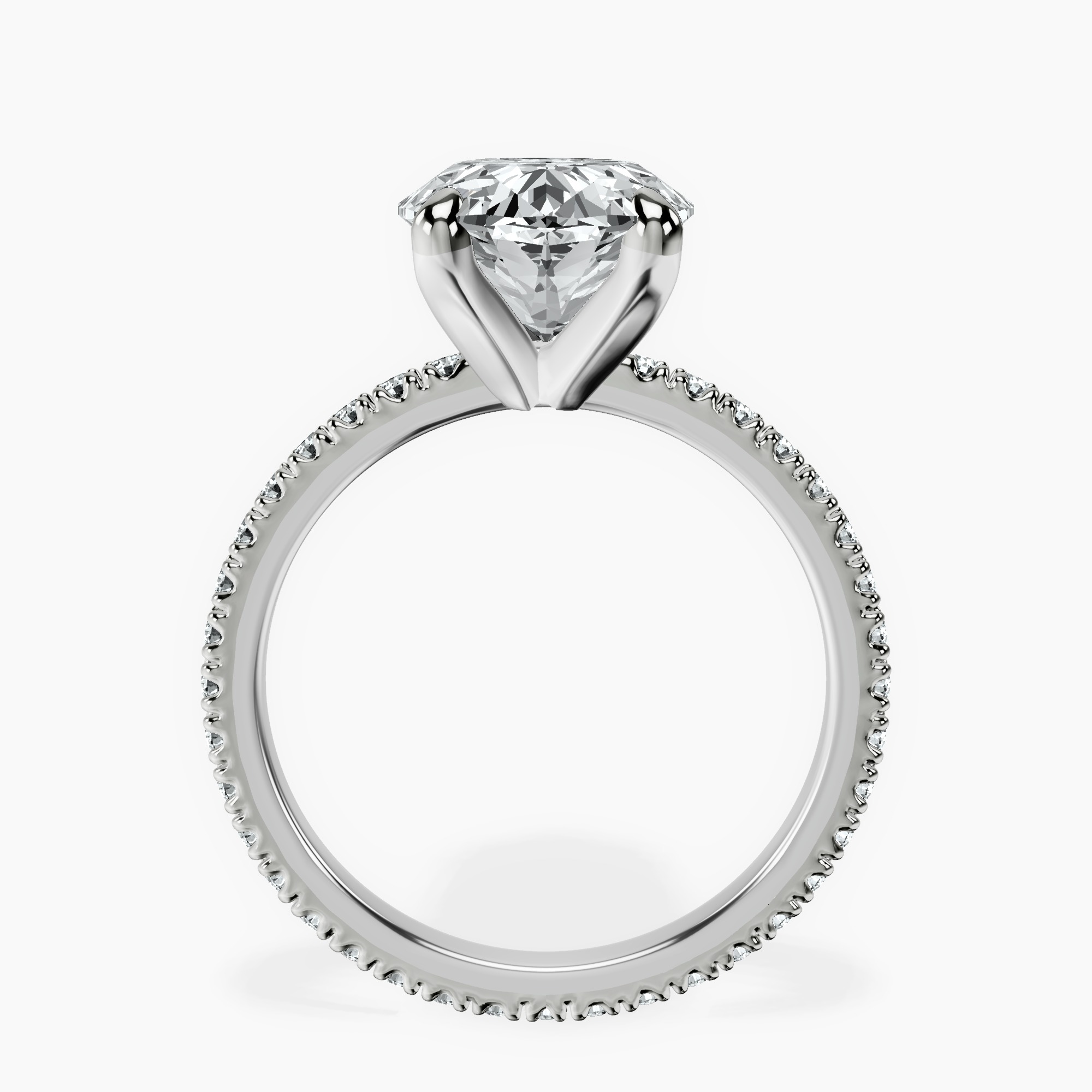 Platinum Claire Full Eternity Lab Diamond Ring side right image one