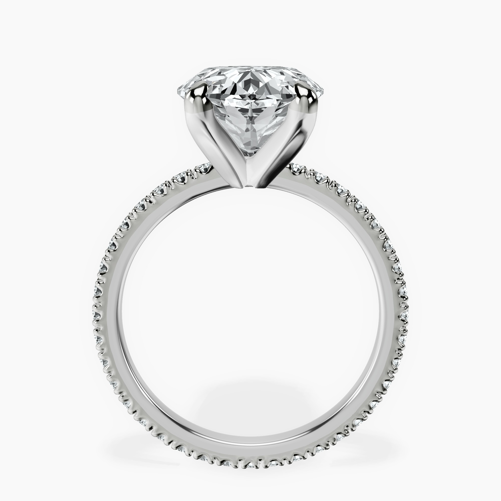 Platinum Claire Full Eternity Lab Diamond Ring side right image one