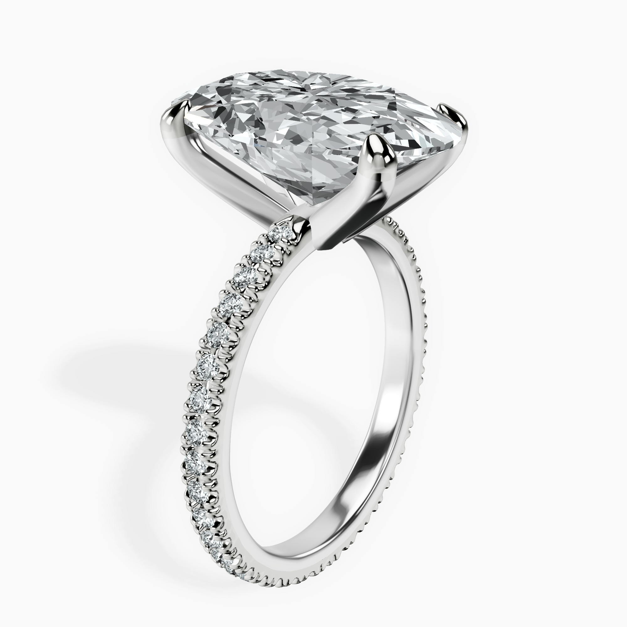 Platinum Claire Full Eternity Lab Diamond Ring standing product image one