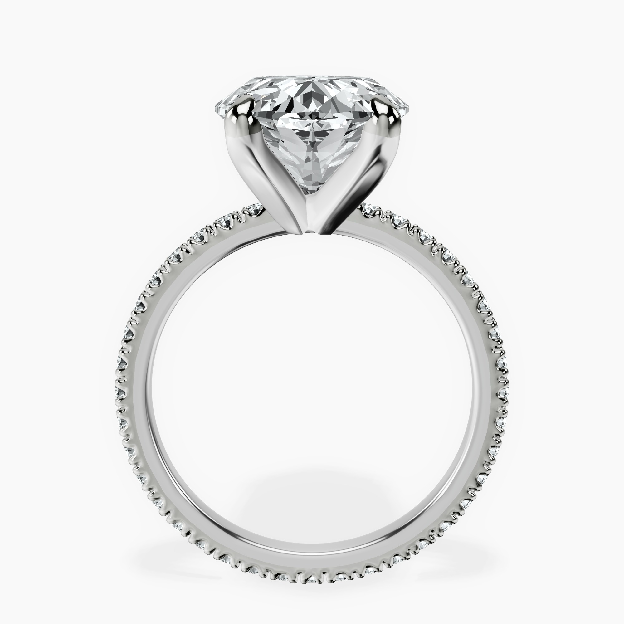 Platinum Claire Full Eternity Lab Diamond Ring side right image one