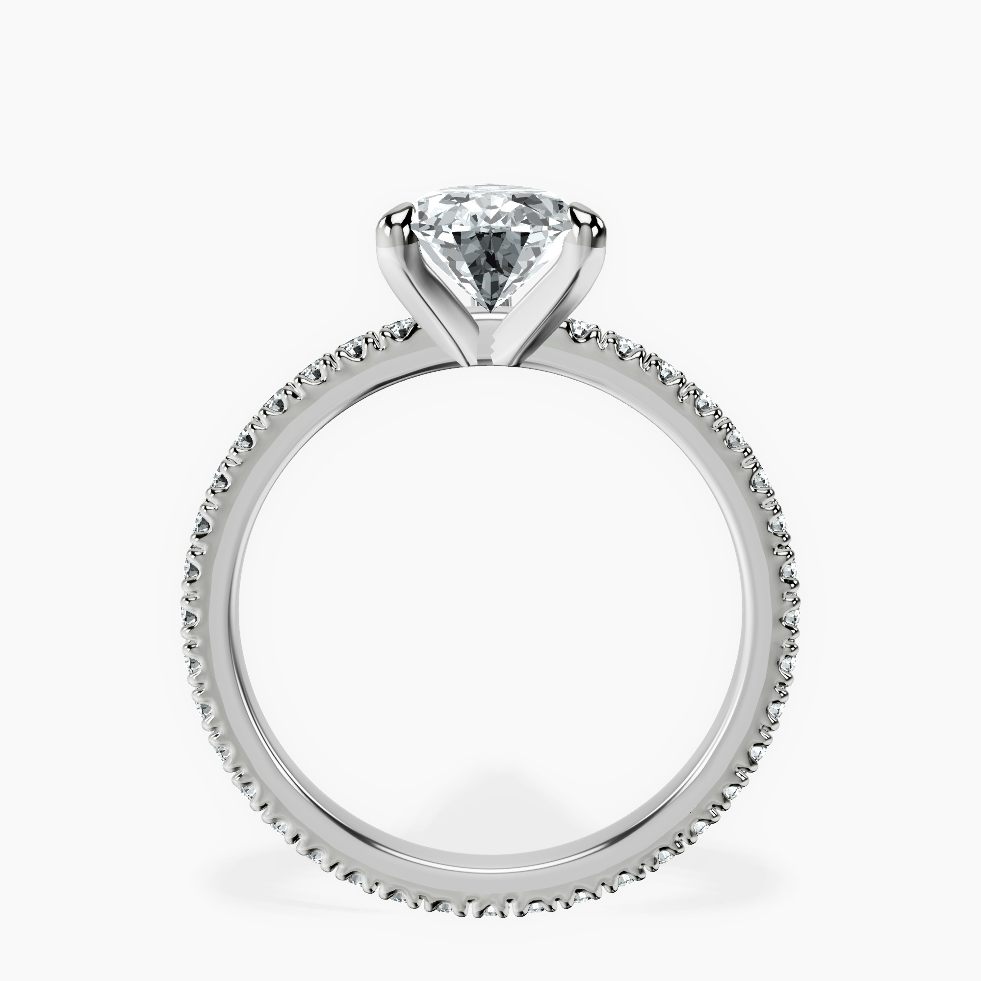 10kt White Gold Claire Full Eternity Lab Diamond Ring side right image one