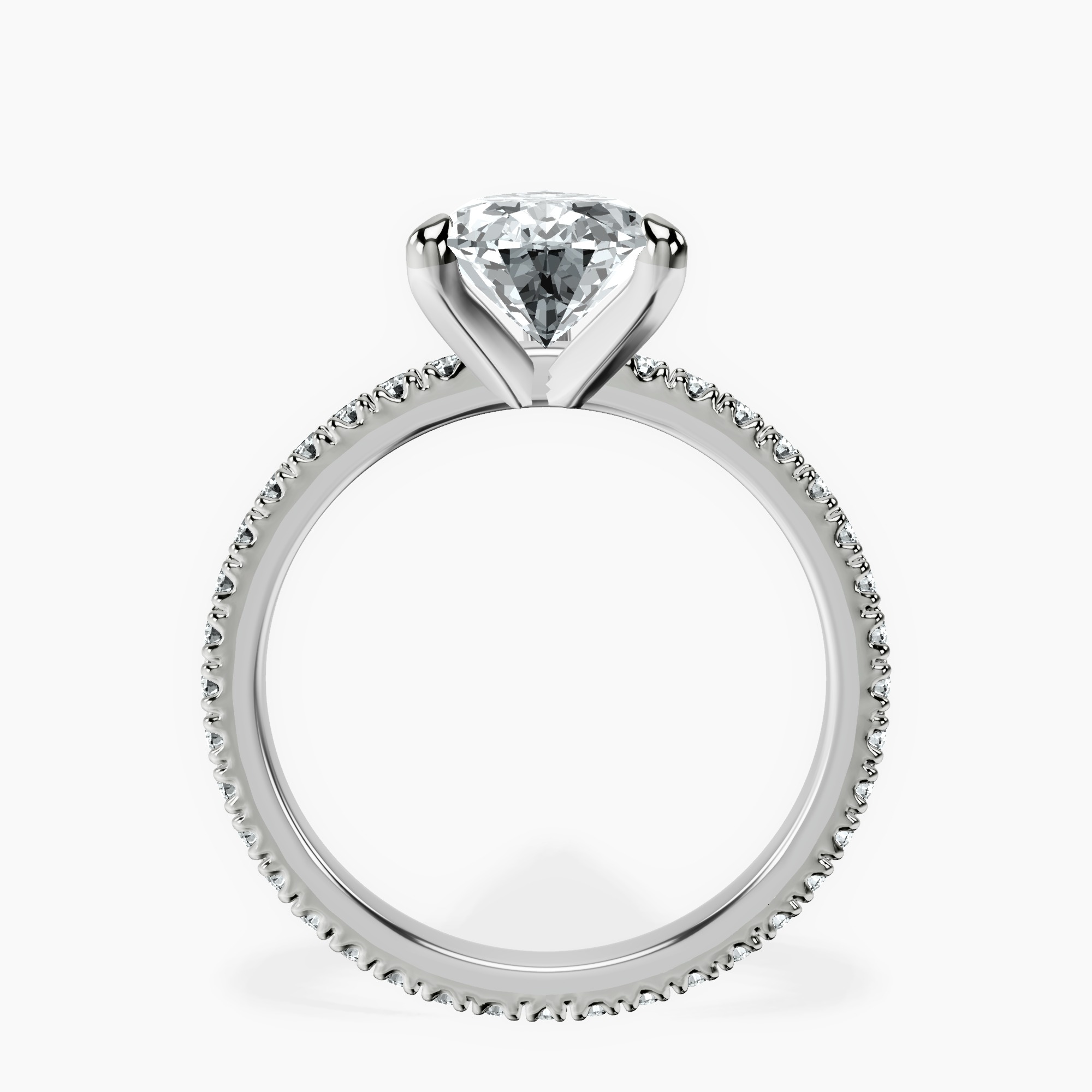2.31 ct. pear Claire Eternity Ring in 10kt white gold side right image one