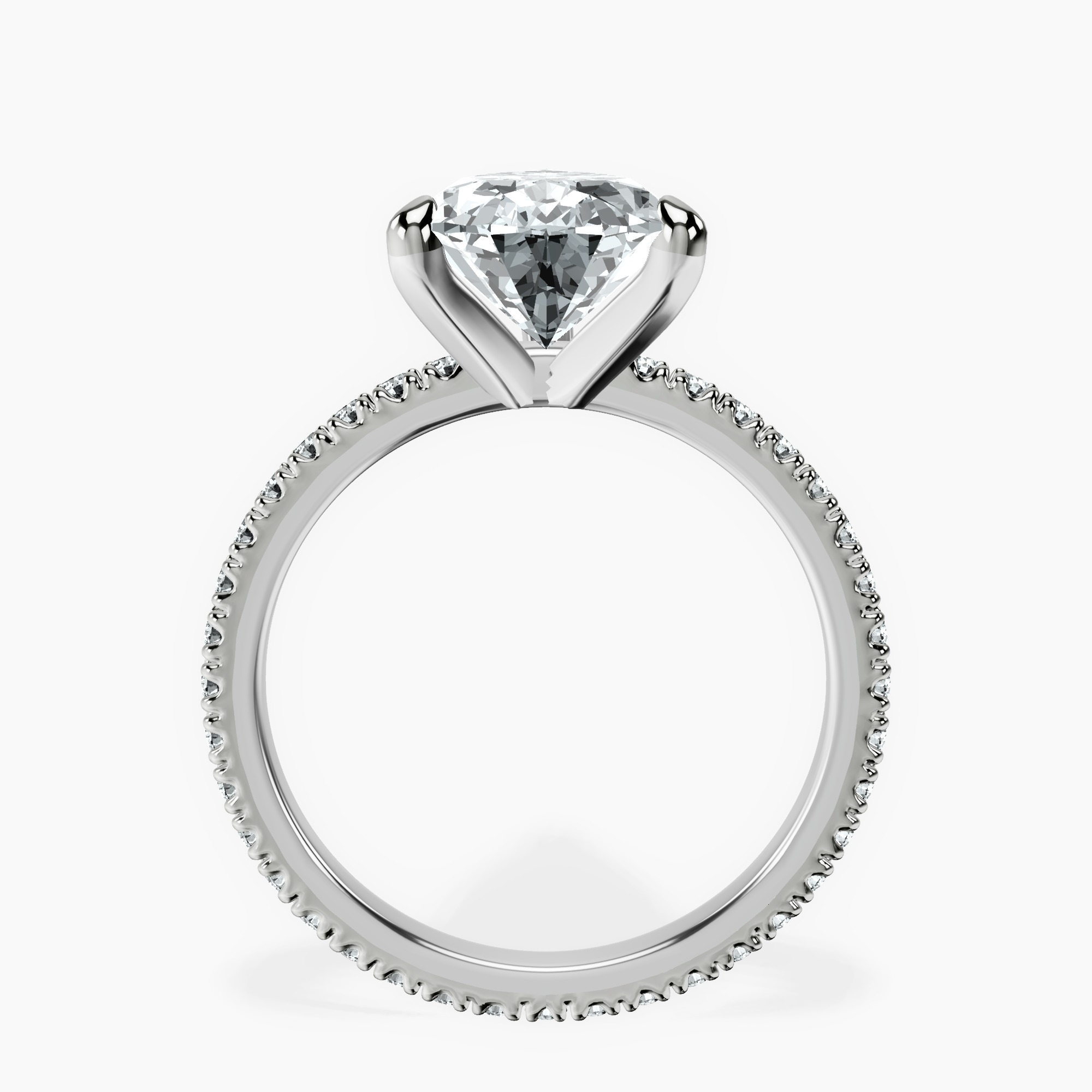 Platinum Claire Full Eternity Lab Diamond Ring side right image one