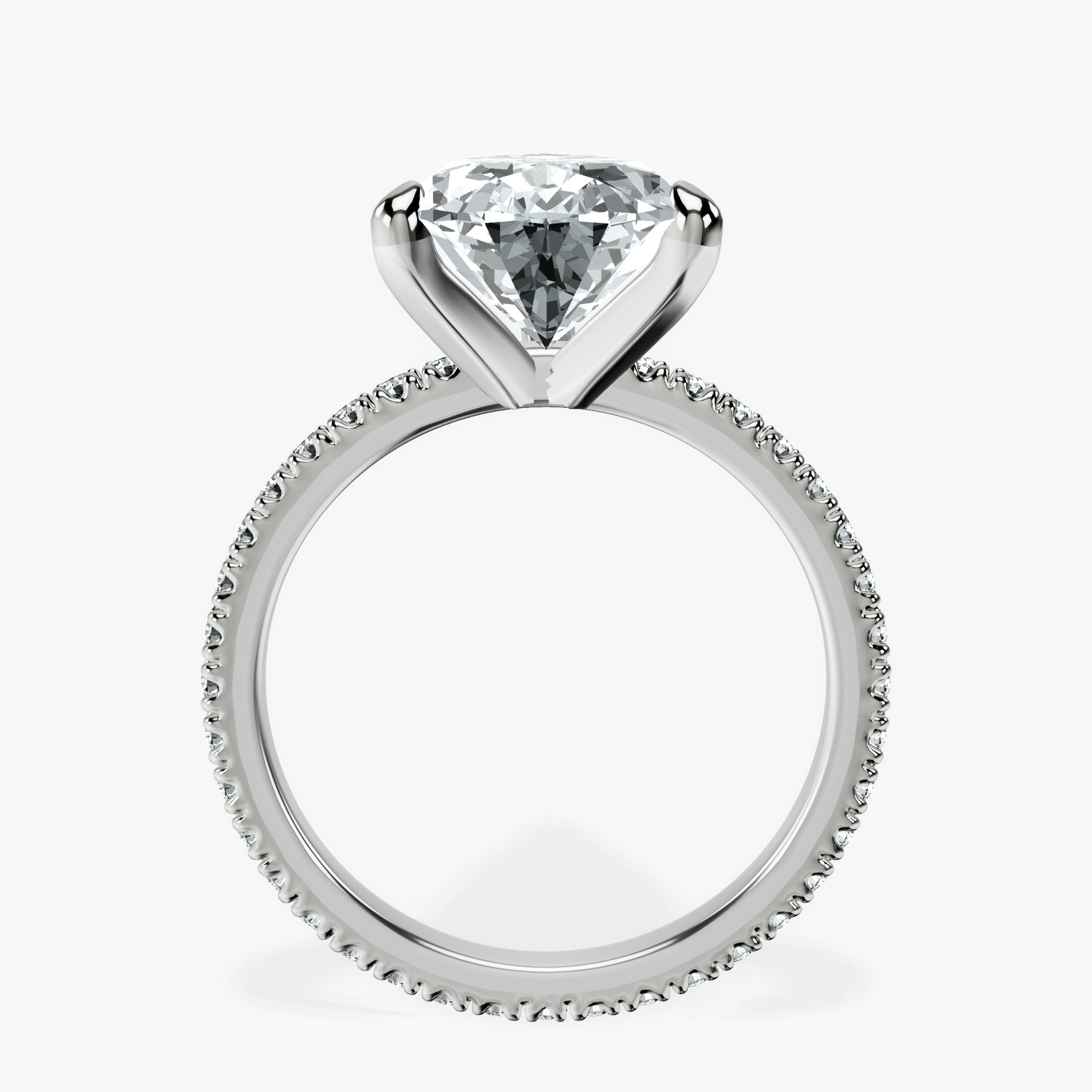 10kt White Gold Claire Full Eternity Lab Diamond Ring side right image one