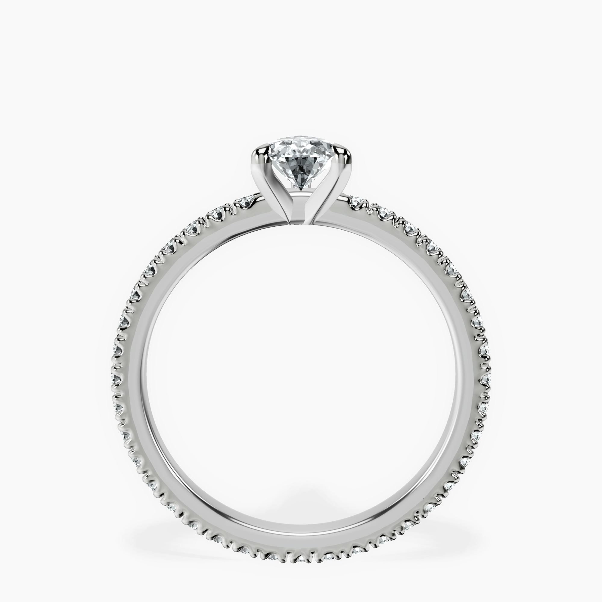Platinum Claire Full Eternity Lab Diamond Ring side right image one
