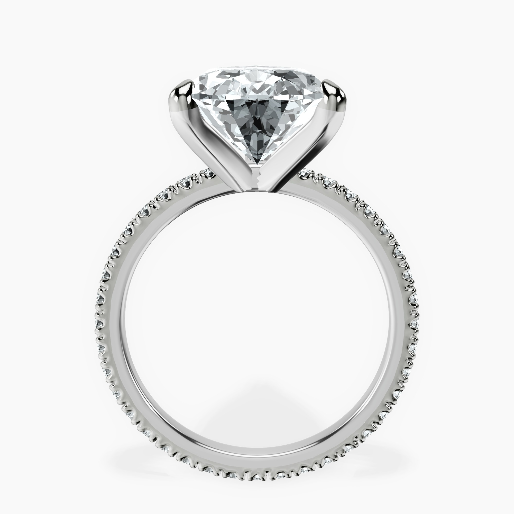 Platinum Claire Full Eternity Lab Diamond Ring side right image one