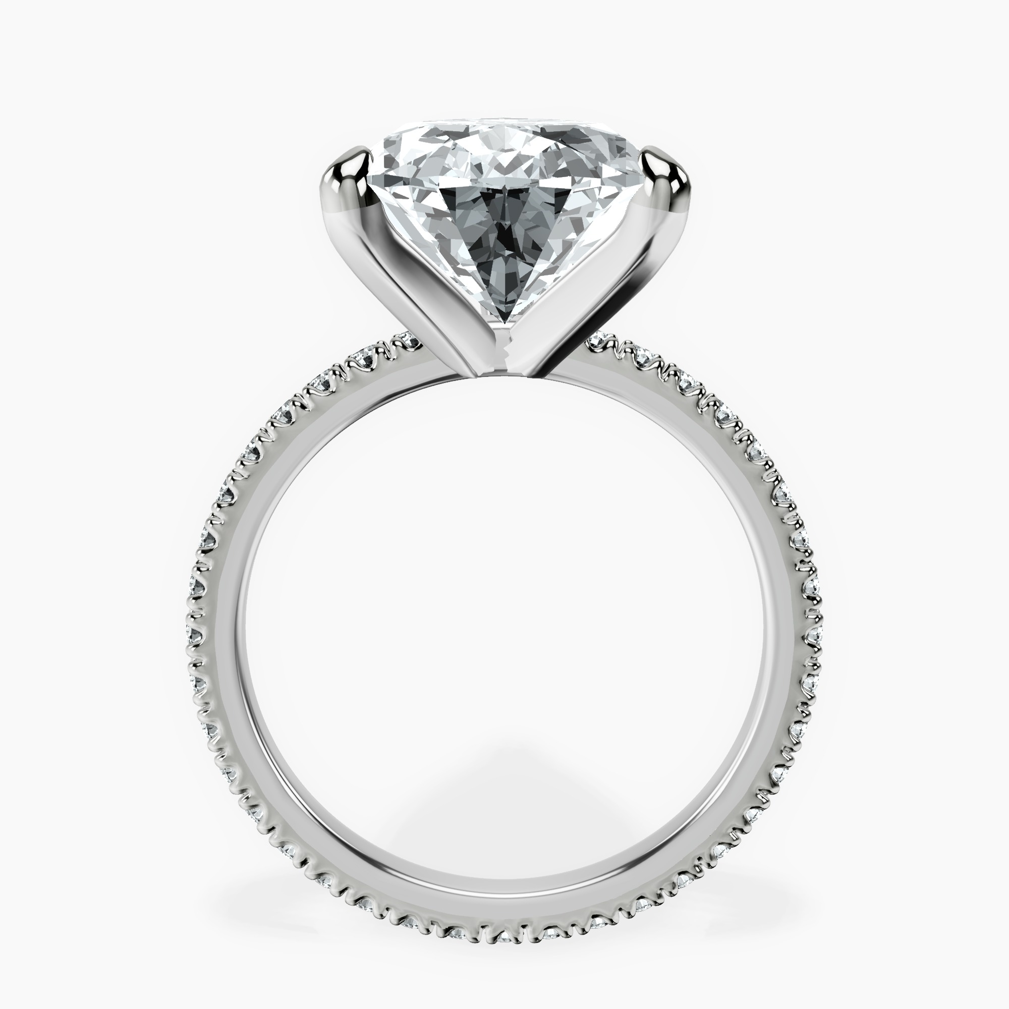 18kt White Gold Claire Full Eternity Lab Diamond Ring side right image one