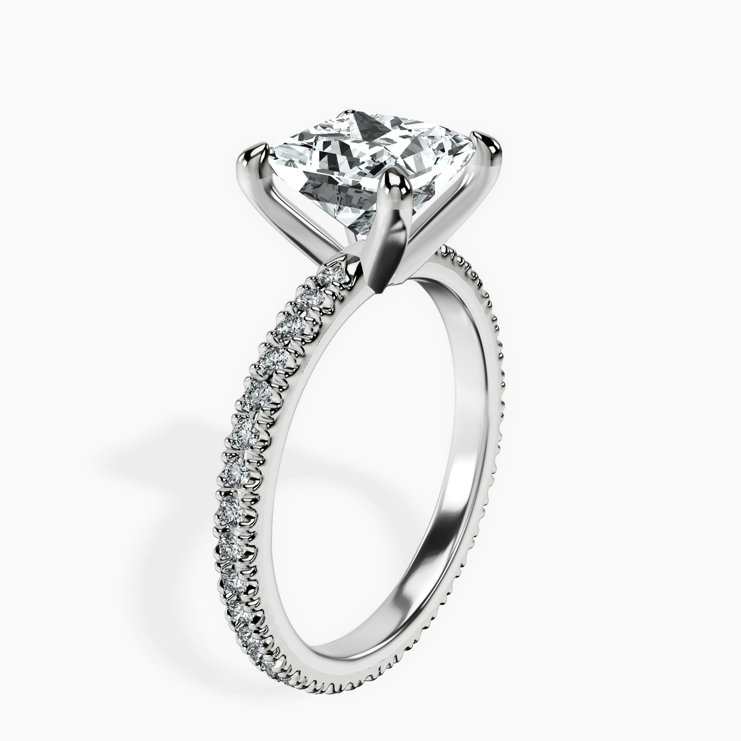 Platinum Claire Full Eternity Lab Diamond Ring standing product image one
