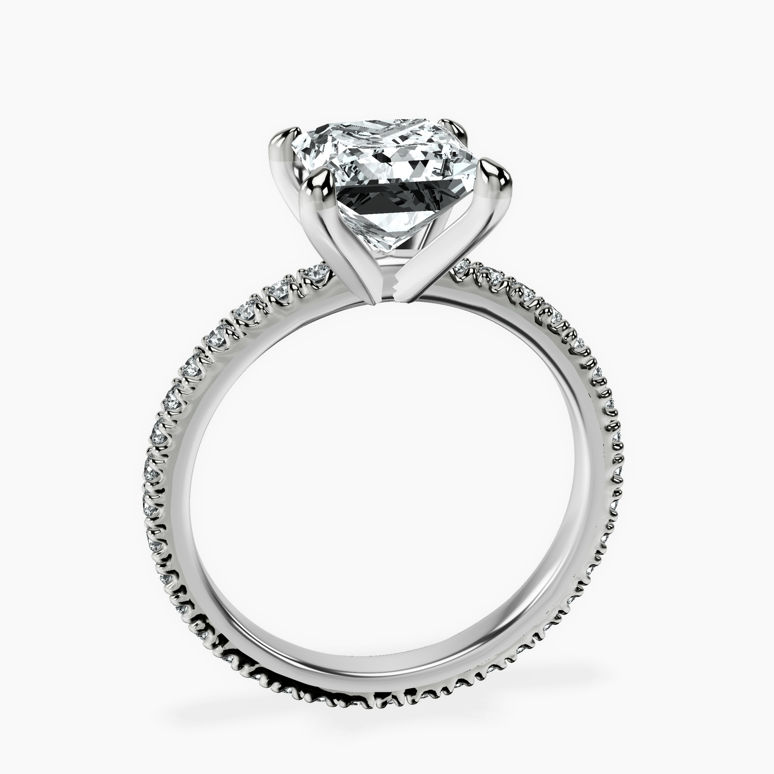 Platinum Claire Full Eternity Lab Diamond Ring side right image one