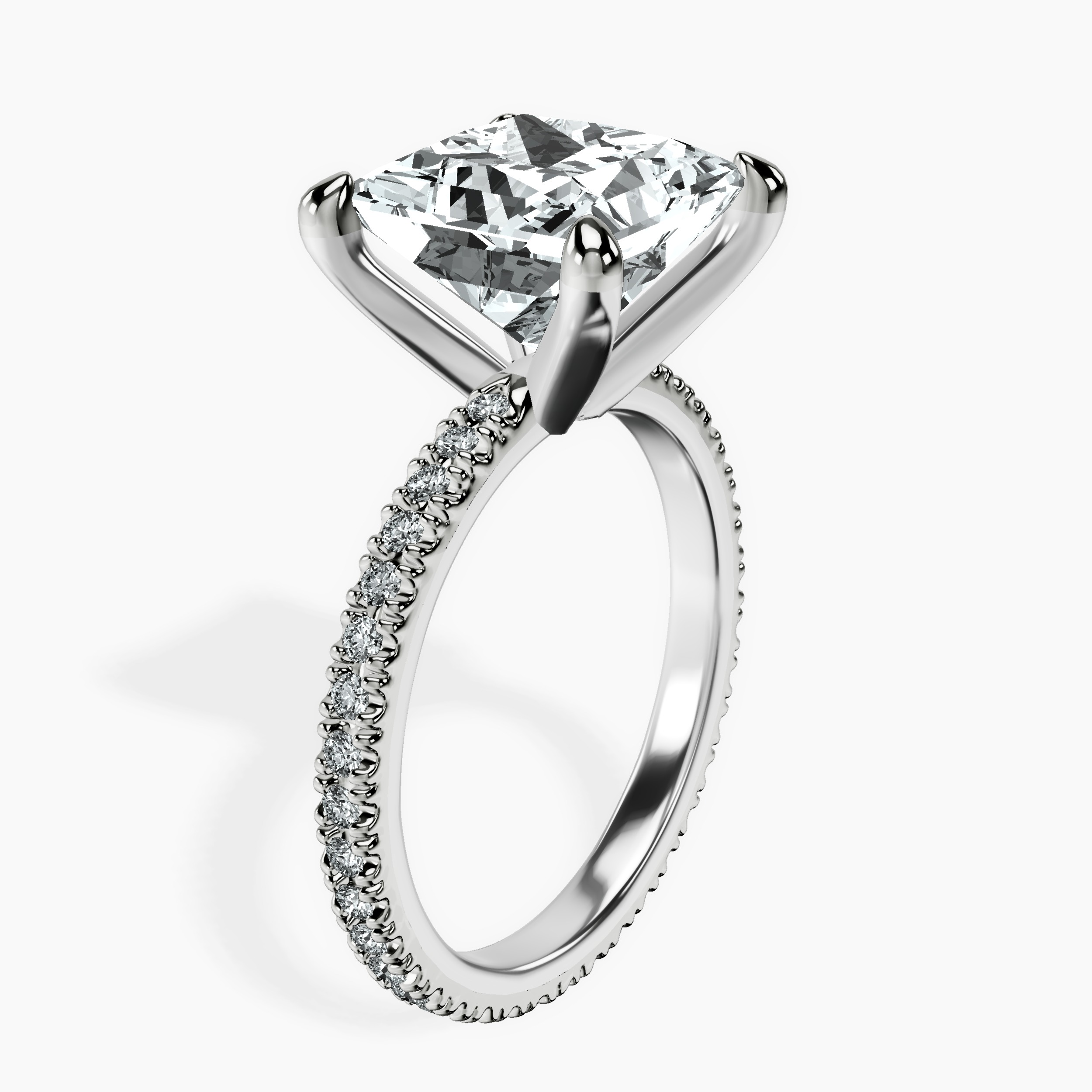 14kt White Gold Claire Full Eternity Lab Diamond Ring standing product image one