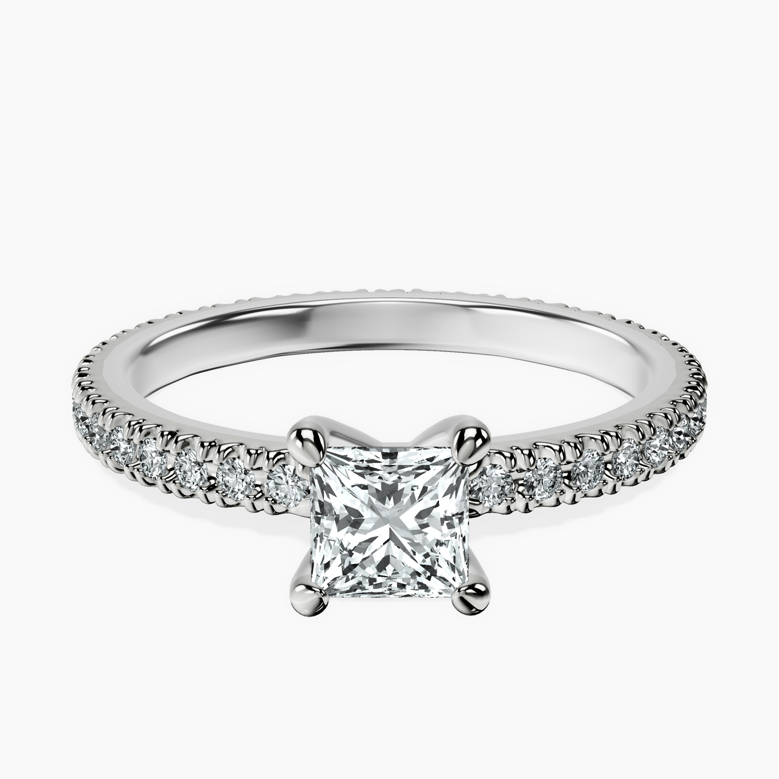 10kt White Gold Claire Full Eternity Lab Diamond Ring front image
