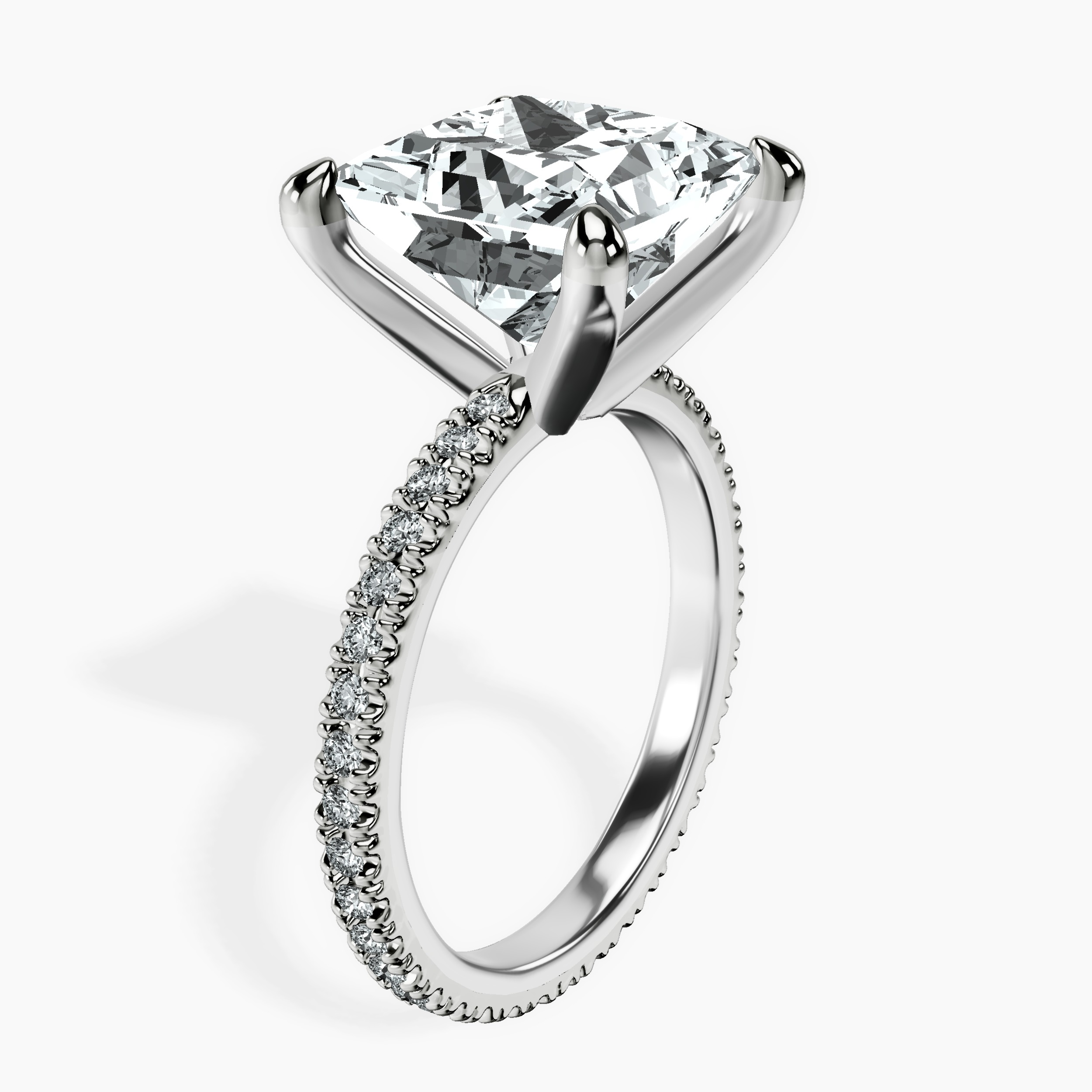 Platinum Claire Full Eternity Lab Diamond Ring standing product image one