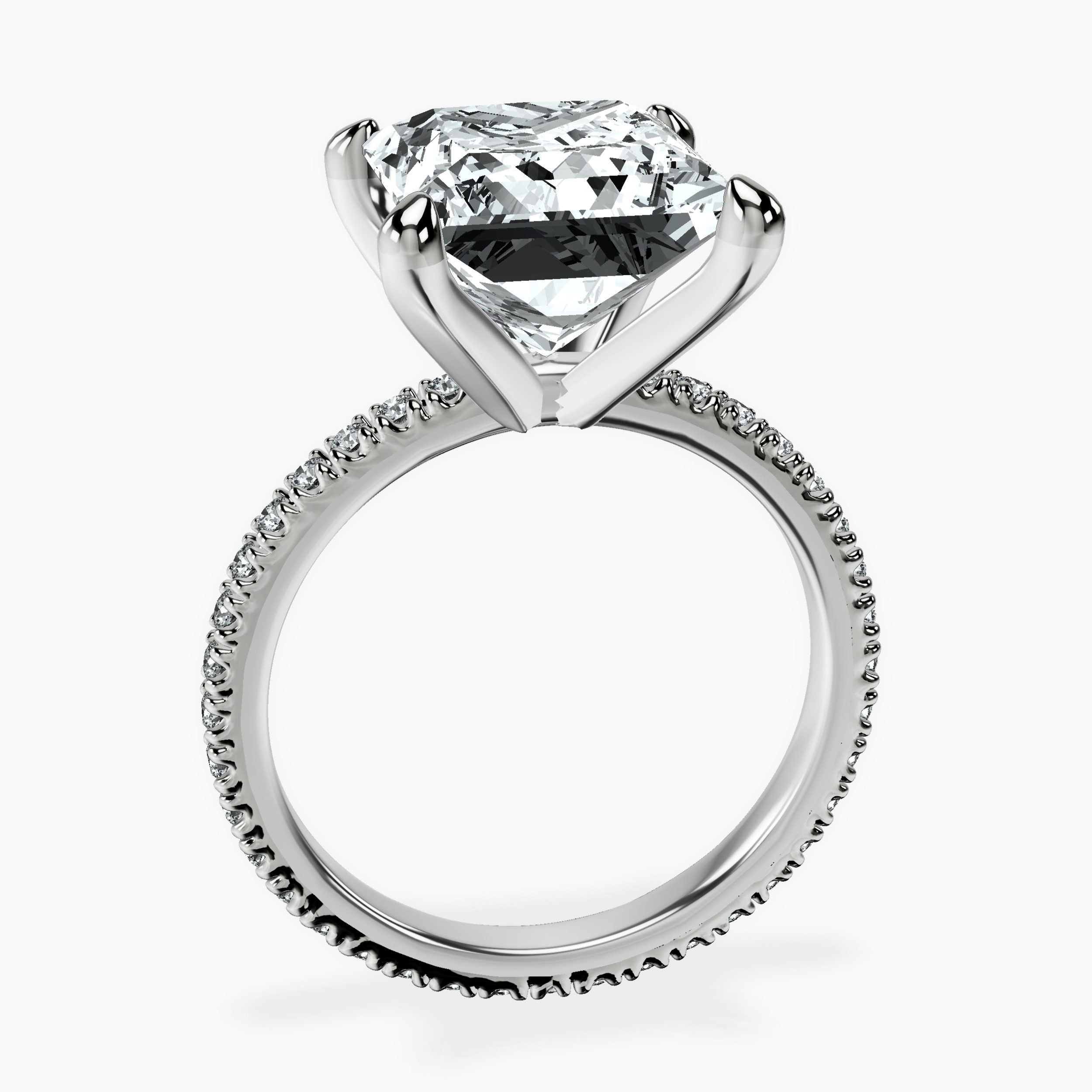 Platinum Claire Full Eternity Lab Diamond Ring side right image one