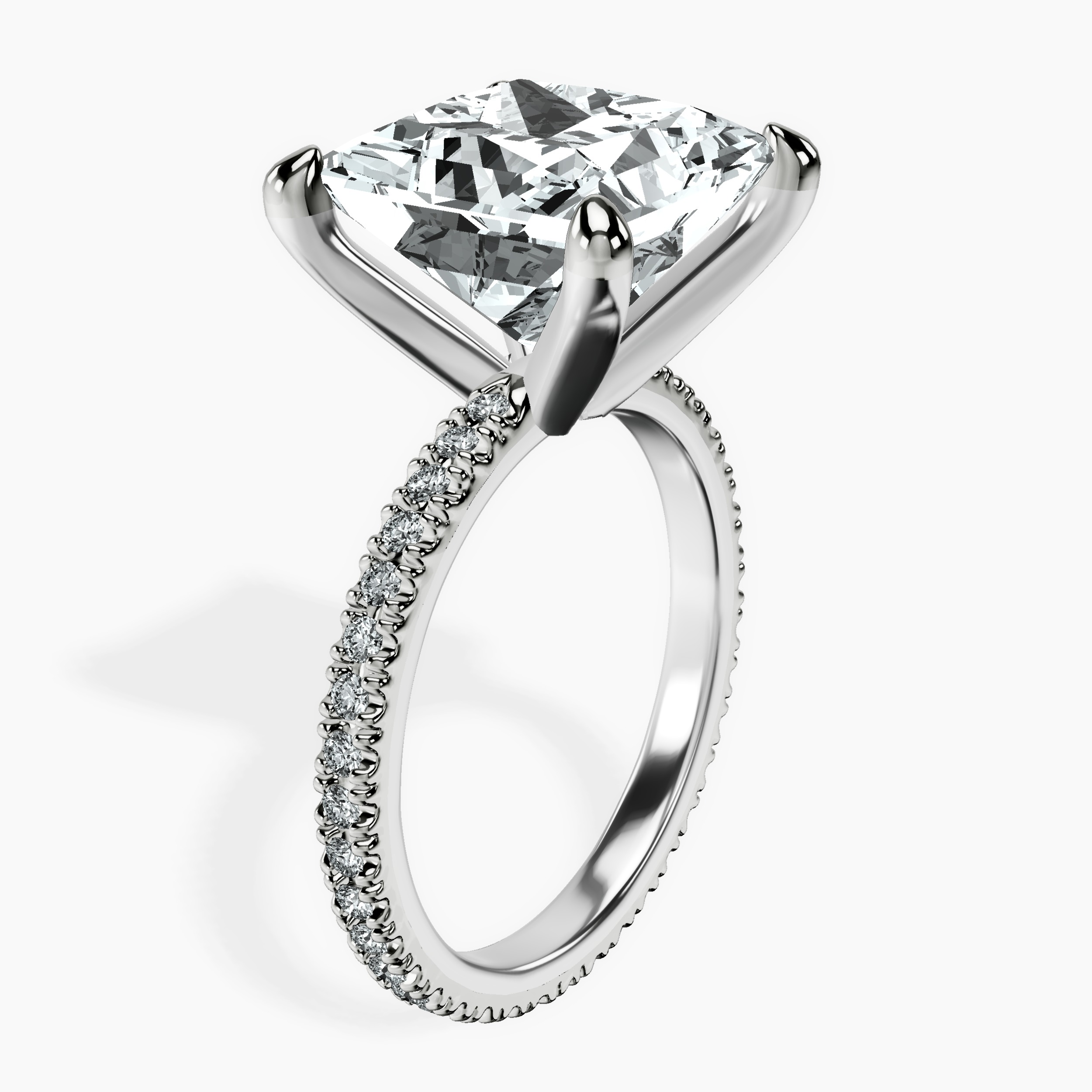 Platinum Claire Full Eternity Lab Diamond Ring standing product image one