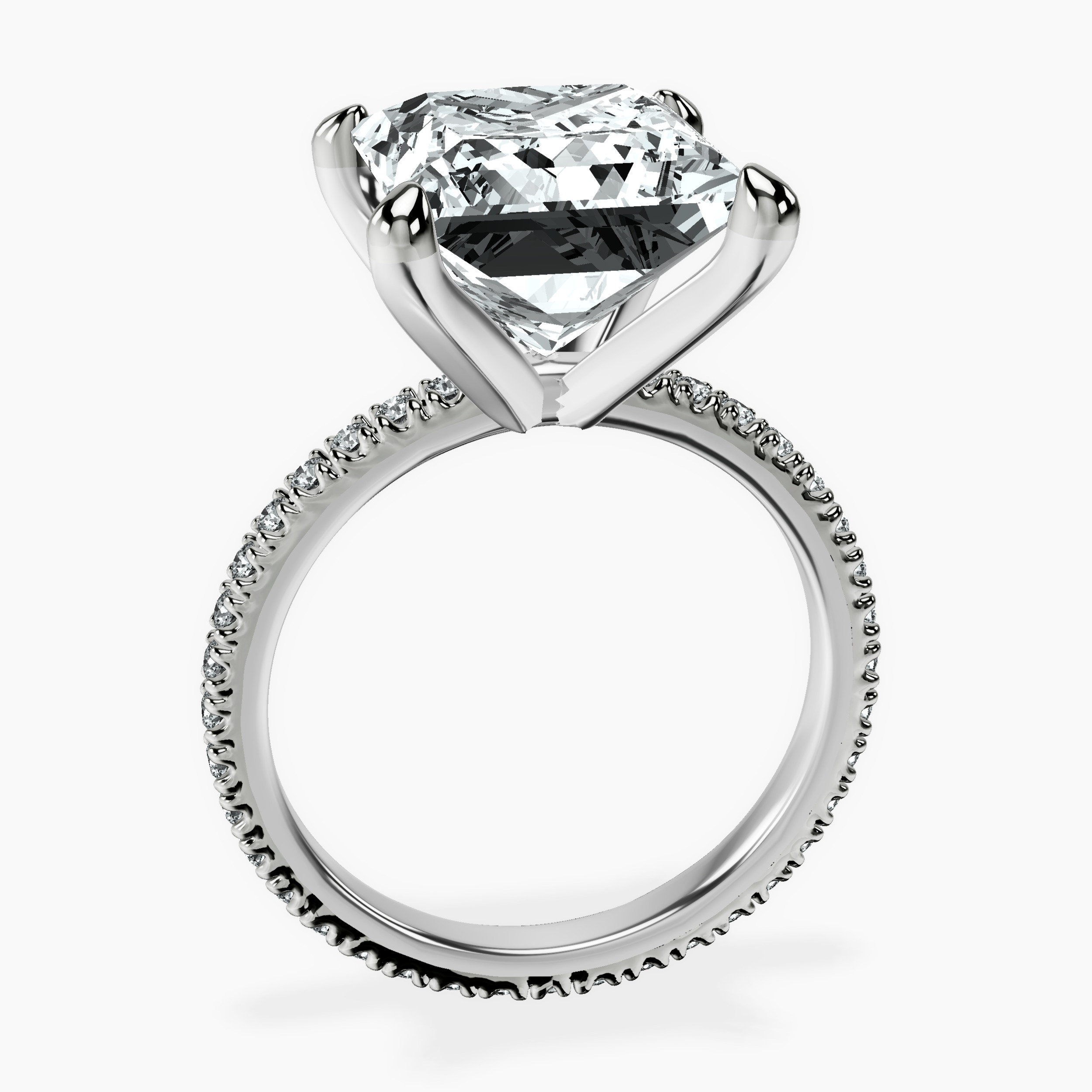 Platinum Claire Full Eternity Lab Diamond Ring side right image one
