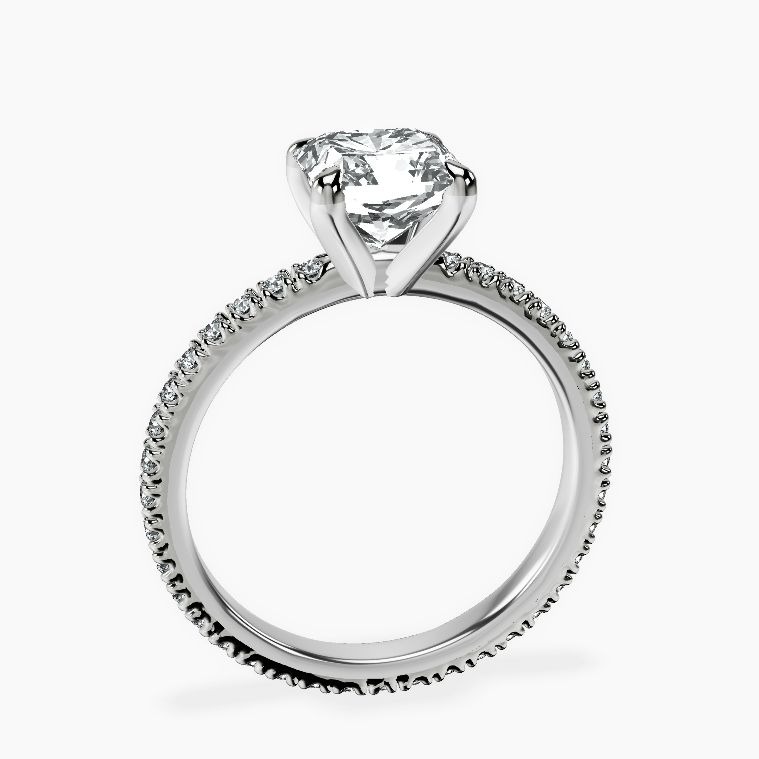 10kt White Gold Claire Full Eternity Lab Diamond Ring side right image one