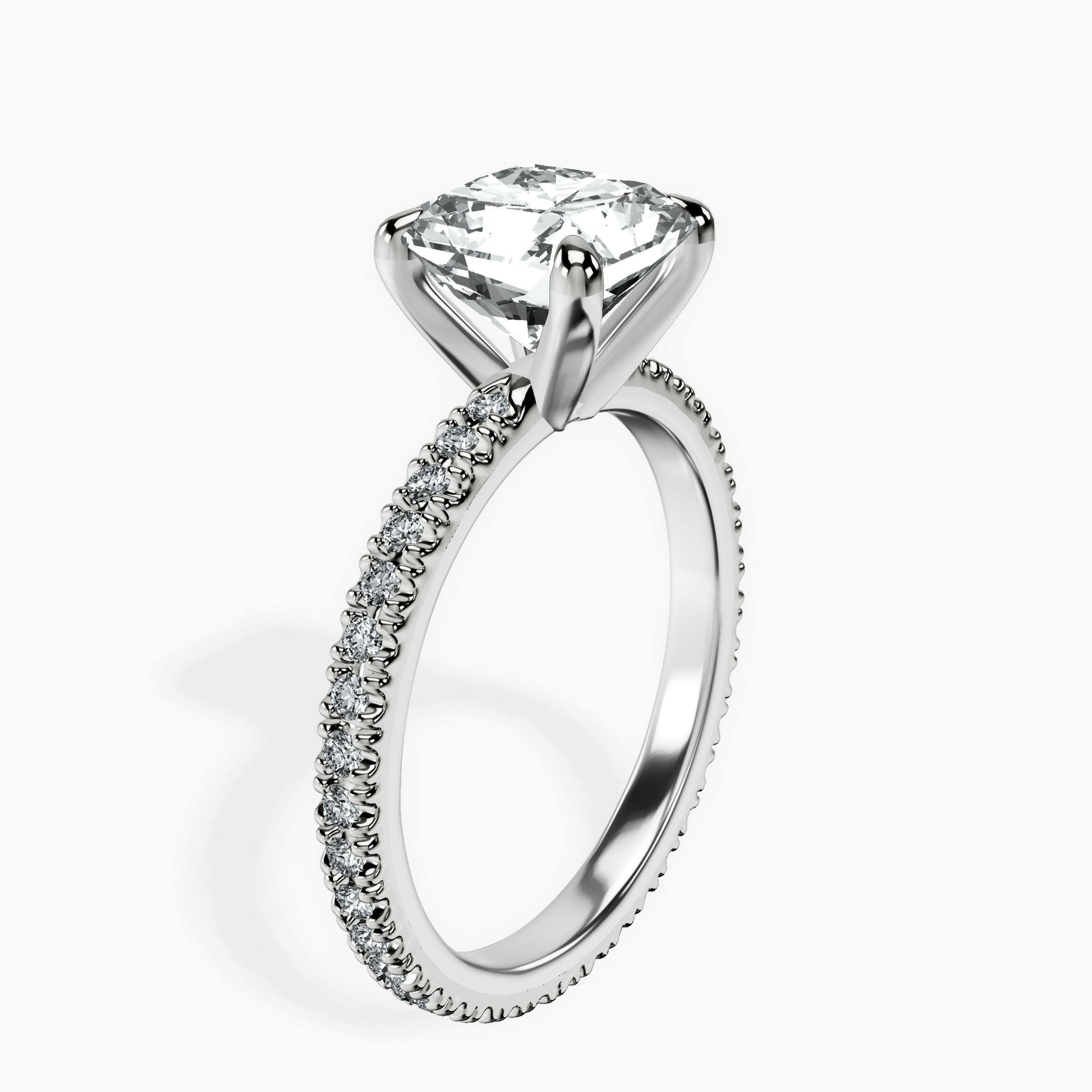 10kt White Gold Claire Full Eternity Lab Diamond Ring standing product image one