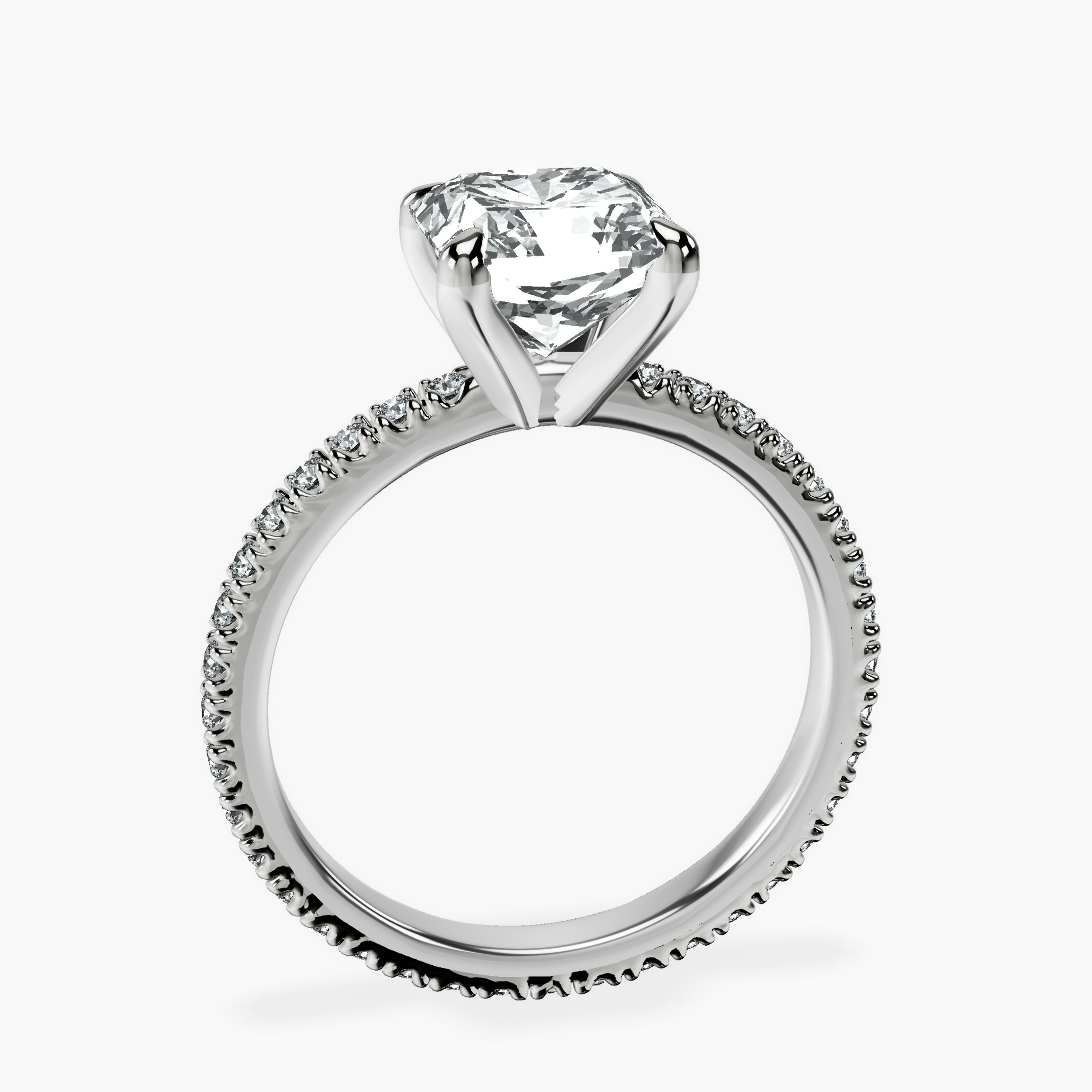 10kt White Gold Claire Full Eternity Lab Diamond Ring side right image one