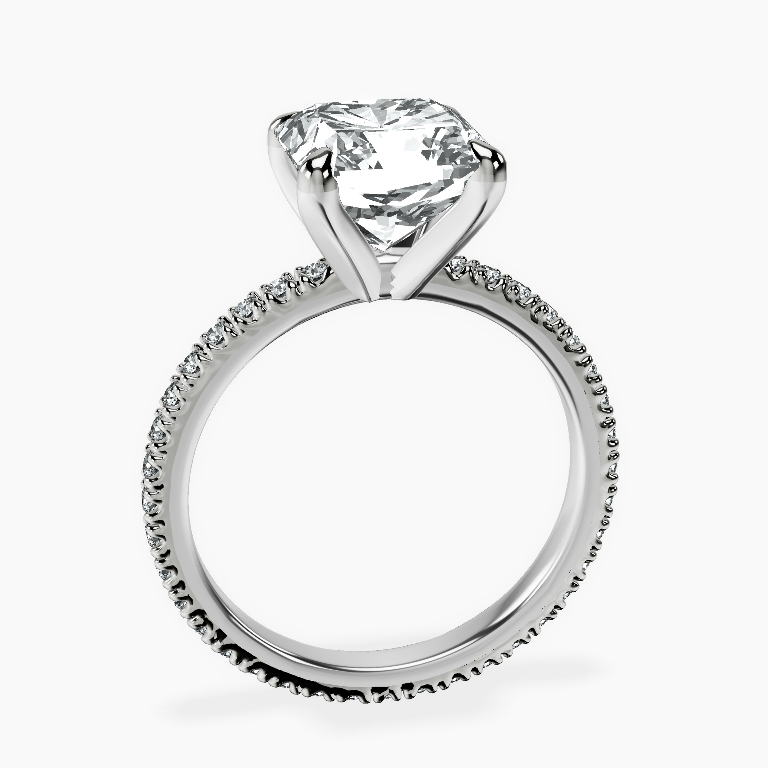 Platinum Claire Full Eternity Lab Diamond Ring side right image one