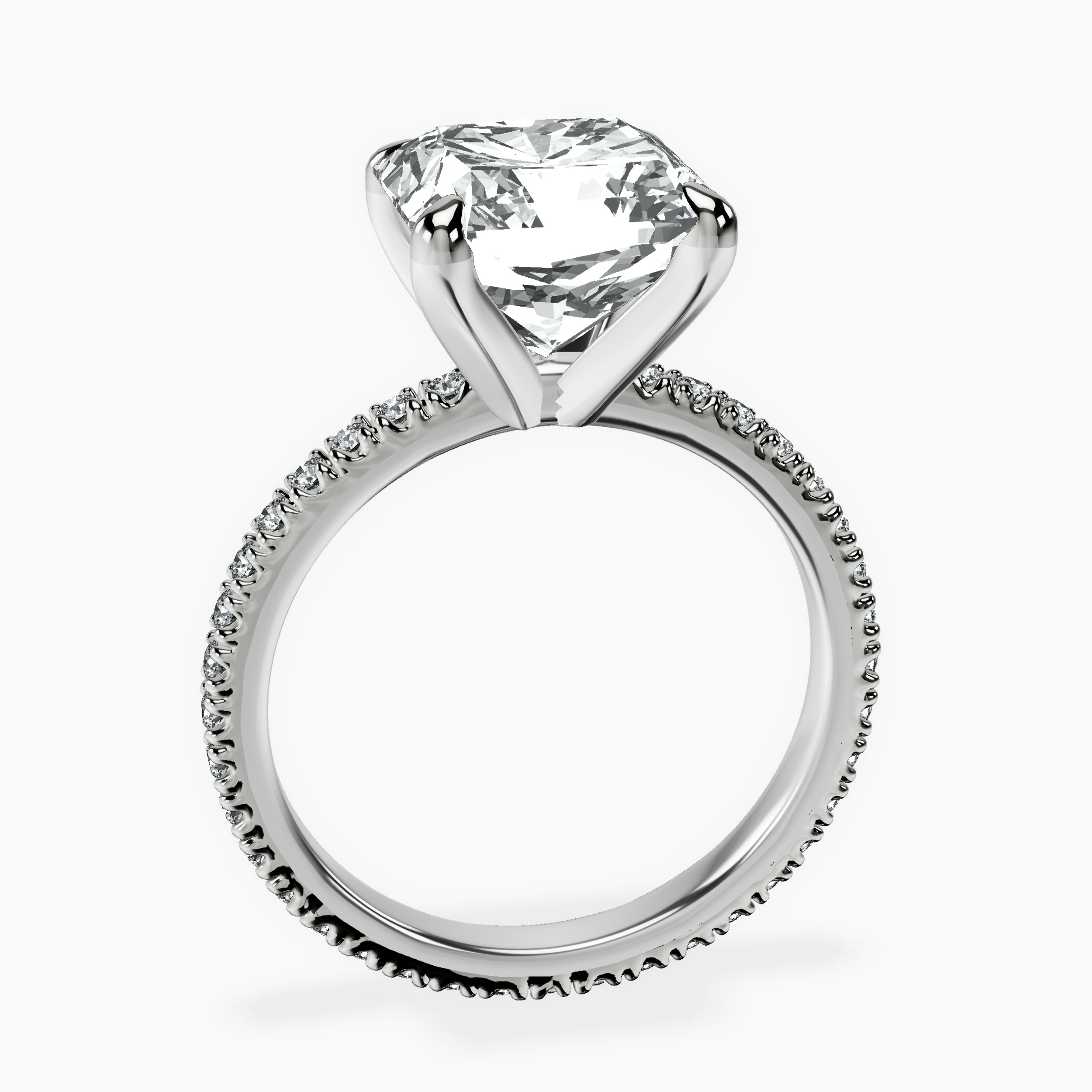 Platinum Claire Full Eternity Lab Diamond Ring side right image one