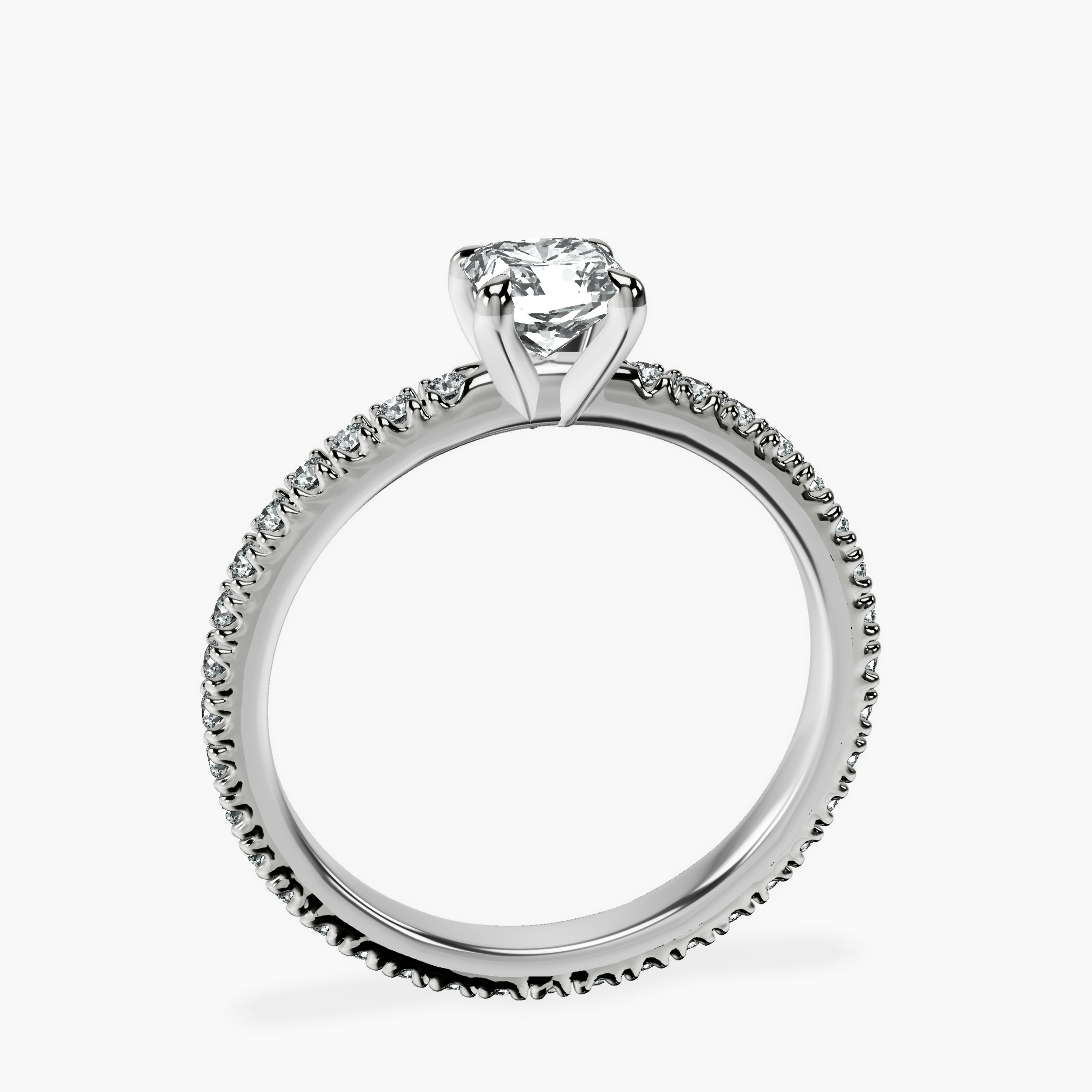 Platinum Claire Full Eternity Lab Diamond Ring side right image one